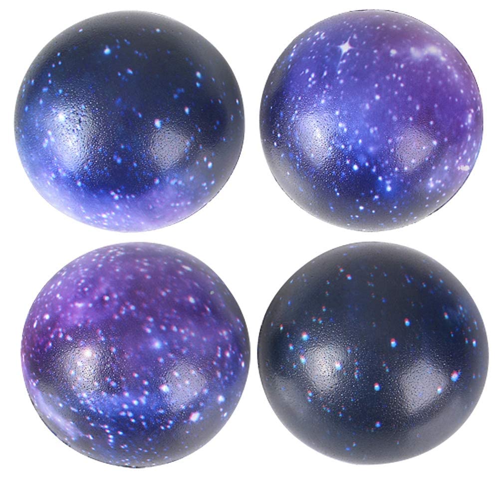 Galaxy Stress Balls for Kids - Bulk Pack - Squeeze Anxiety Fidget Sensory Balls for Children with Outer Space Theme, Toys for Party Favors and Birthday Party Supplies