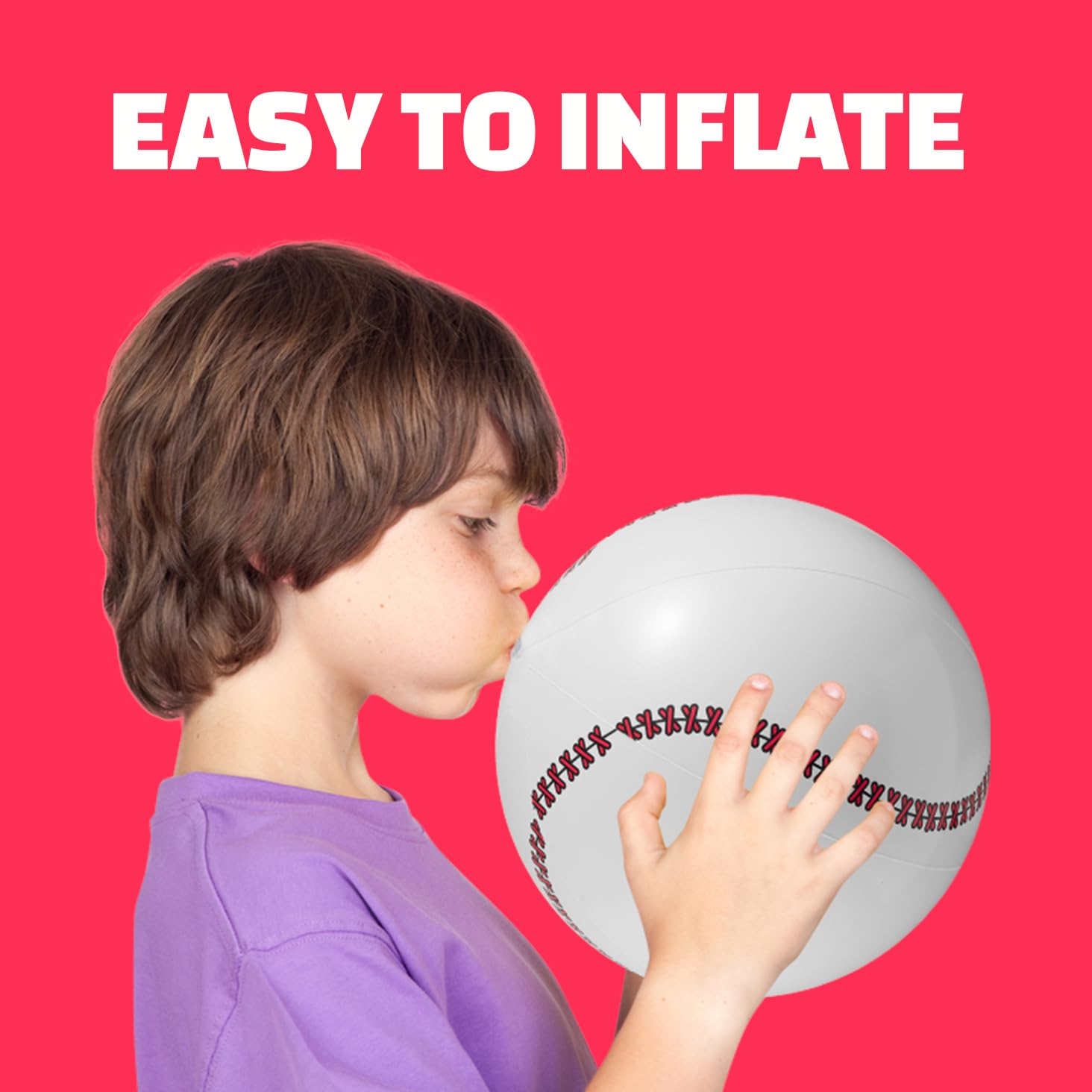 Bedwina Inflatable Baseball (Pack of 12) 16-inch, Baseball Beach Balls for Themed Party Decorations & Birthday Decor - Pool Ball Toys Party Favors & Goodie Bags Favors for Kids, Boys and Girls