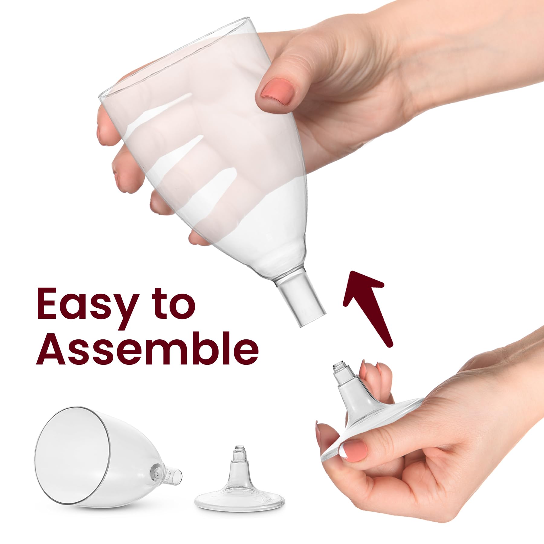 JoyServe Ice Cream Bowls and Spoons Set - Reusable Plastic Ice Cream Cups and Waffle Cone Shaped Spoons for Dessert Ice Cream Sundaes, Frozen Yogurt, Gelato, Birthday Party Decorations