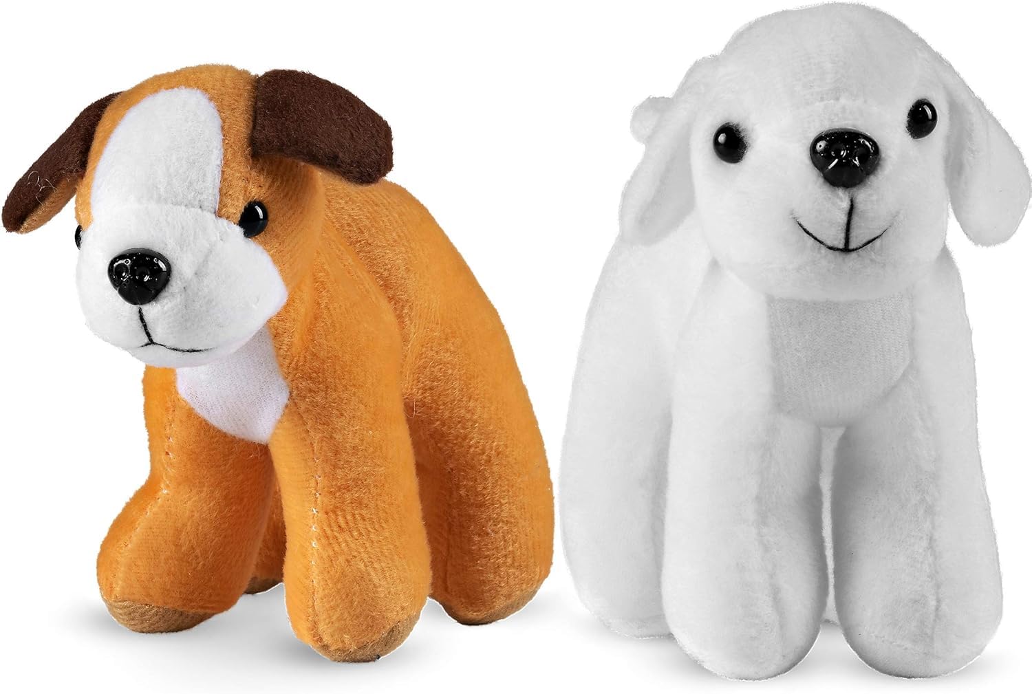 Bedwina Plush Puppy Dogs - 6 Inches Tall Stuffed Animals Bulk Assorted Puppies and Cute Stuffed Plushed Dog Puppies Assortment, Stocking Stuffers