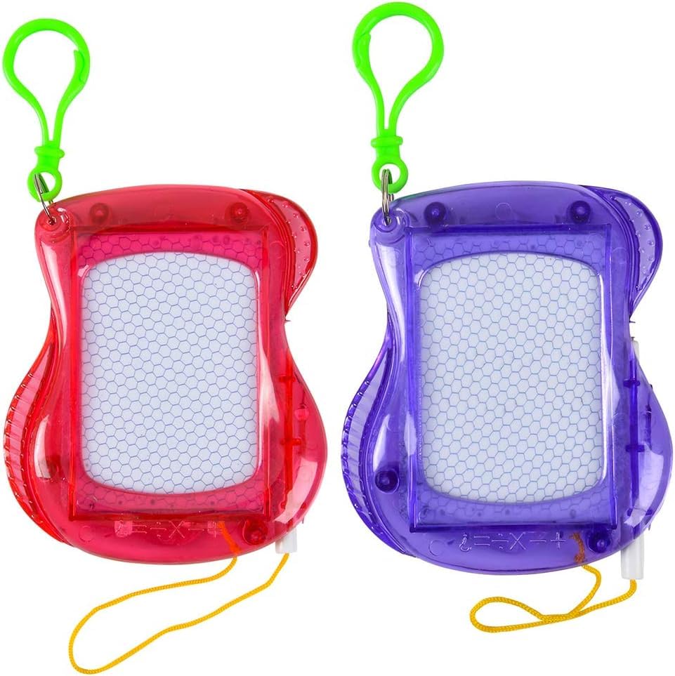 Mini Magnetic Drawing Board for Kids - Backpack Keychain Clip Drawing Boards, Erasable Doodle Sketch and Writing Pad for Boys and Girls, Birthday Party Favor and Goodie Bag Filler