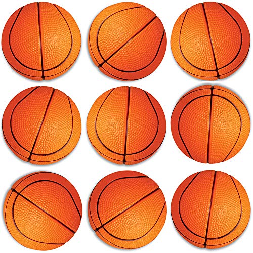 Mini Basketball Stress Balls - 2.5 Inch Small Foam Basketballs for Kids, Sports Theme Party Favor Toys Birthday Party Game, Stress Relief Squeeze Balls, Stocking Stuffers