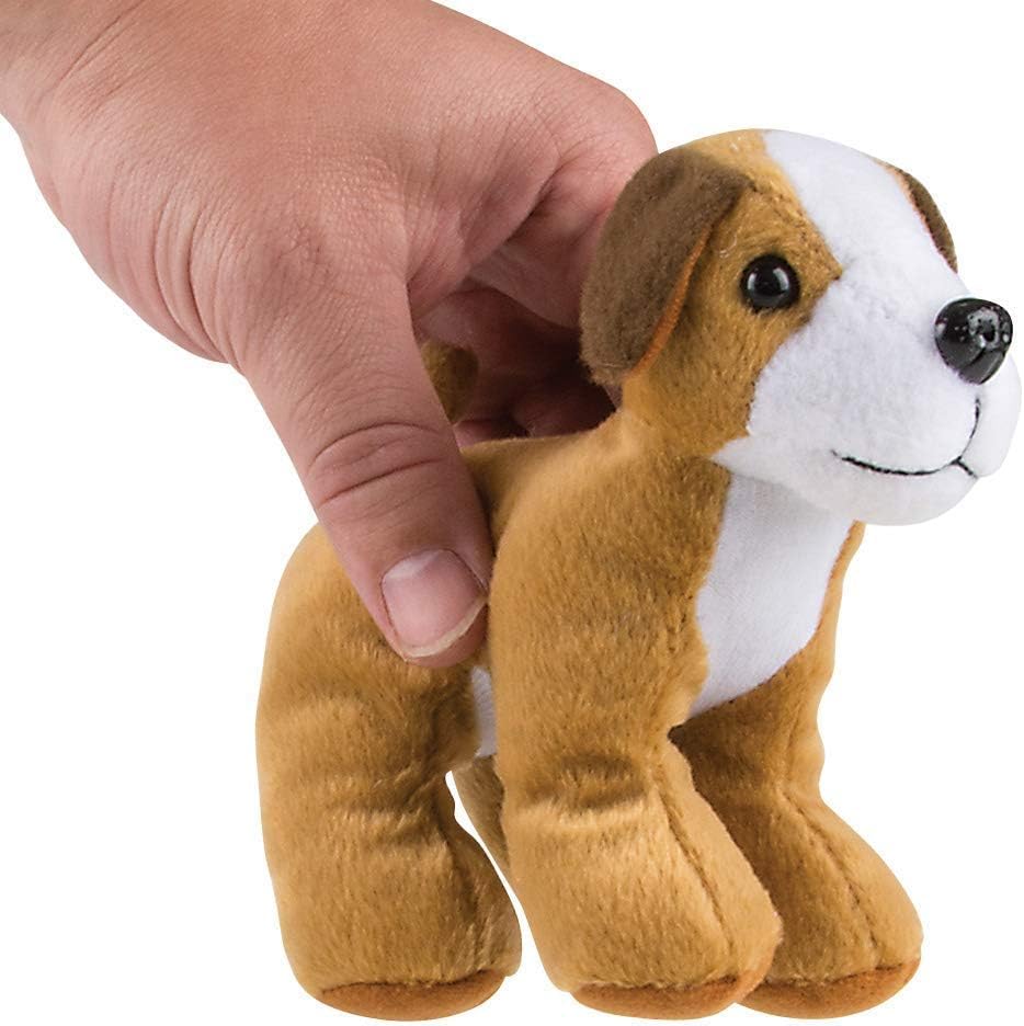 Bedwina Plush Puppy Dogs - 6 Inches Tall Stuffed Animals Bulk Assorted Puppies and Cute Stuffed Plushed Dog Puppies Assortment, Stocking Stuffers