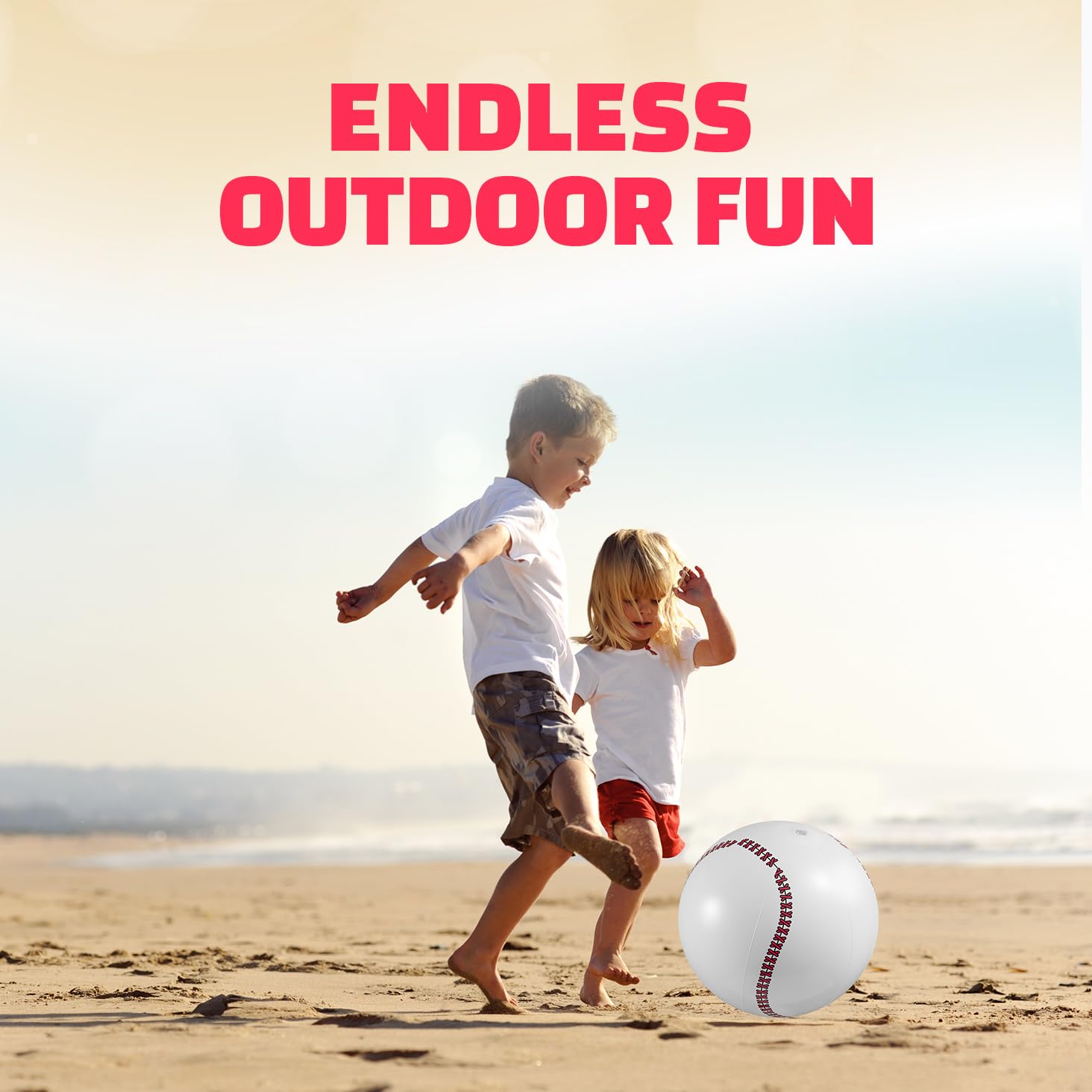 Bedwina Inflatable Baseball (Pack of 12) 16-inch, Baseball Beach Balls for Themed Party Decorations & Birthday Decor - Pool Ball Toys Party Favors & Goodie Bags Favors for Kids, Boys and Girls