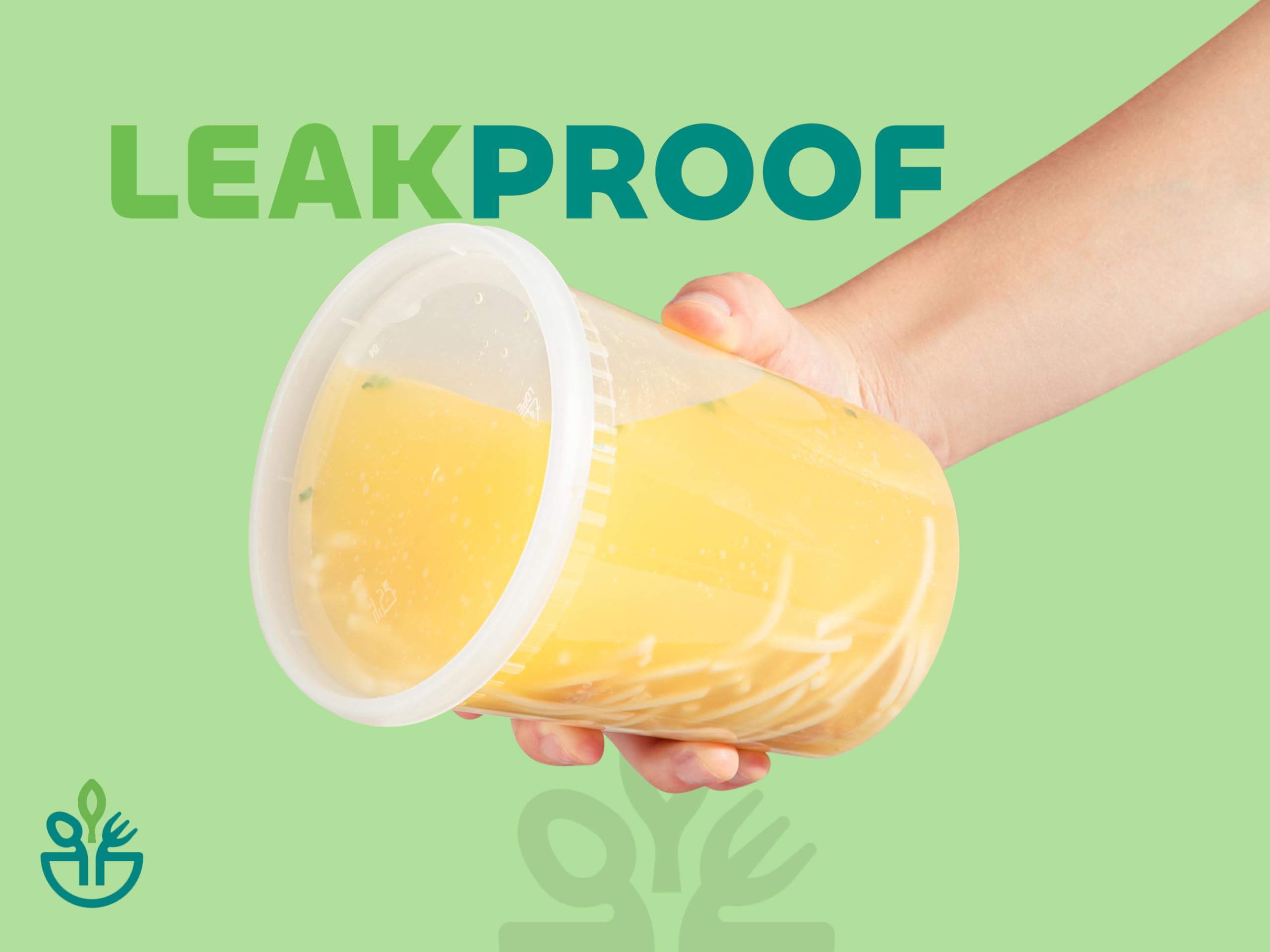 JoyServe Deli Food Containers with Lids - 32 Oz Quart Size & 24-16 Oz Pint Size Airtight Food Storage Takeout Meal Prep Containers with 54 Lids, BPA-Free, Dishwasher, Microwave Safe