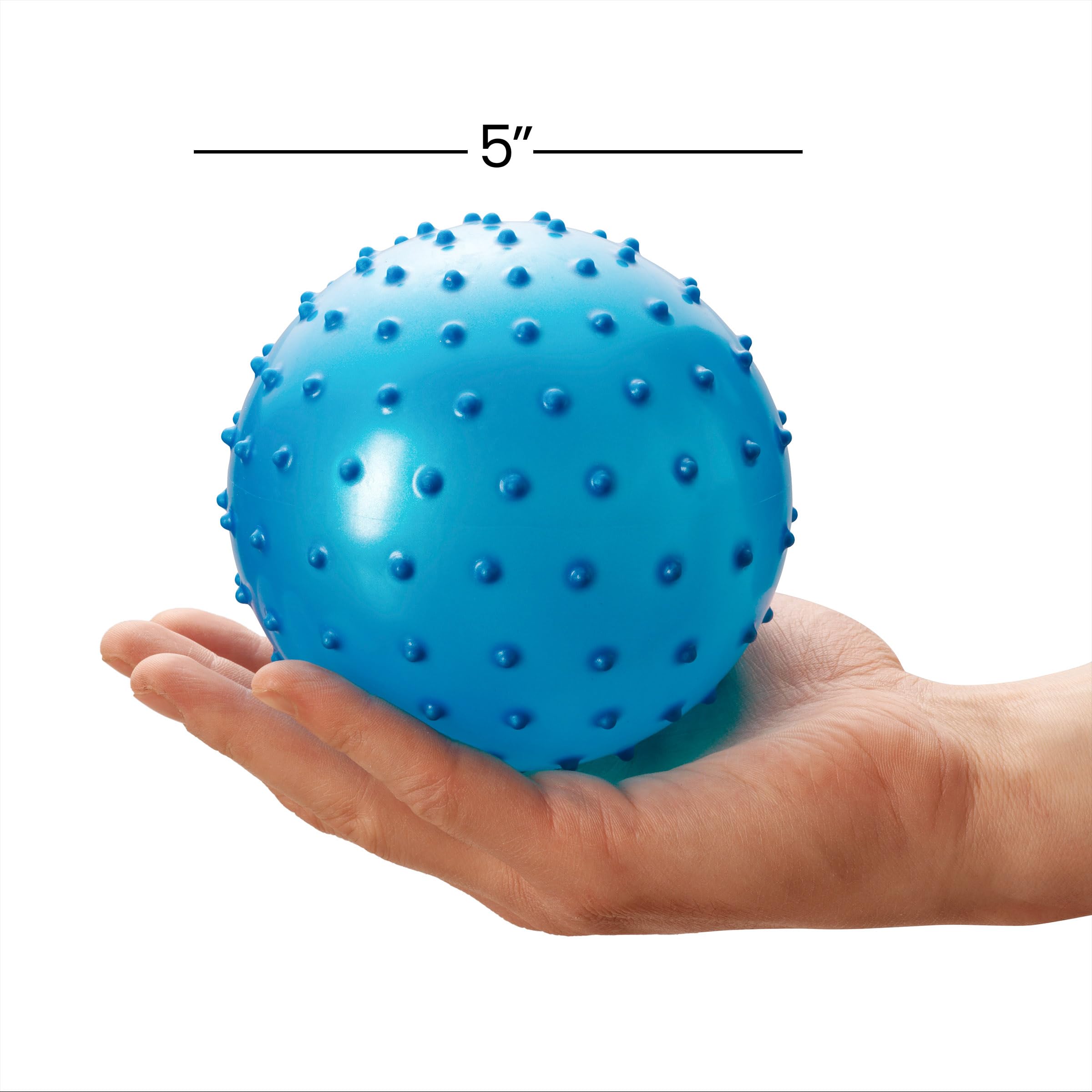 Bedwina Mini Knobby Balls - (Pack of 36) Bulk 5 Inch Sensory Balls and Spiky Massage Stress Balls with Pump, Fun Bouncy Ball Party Favors