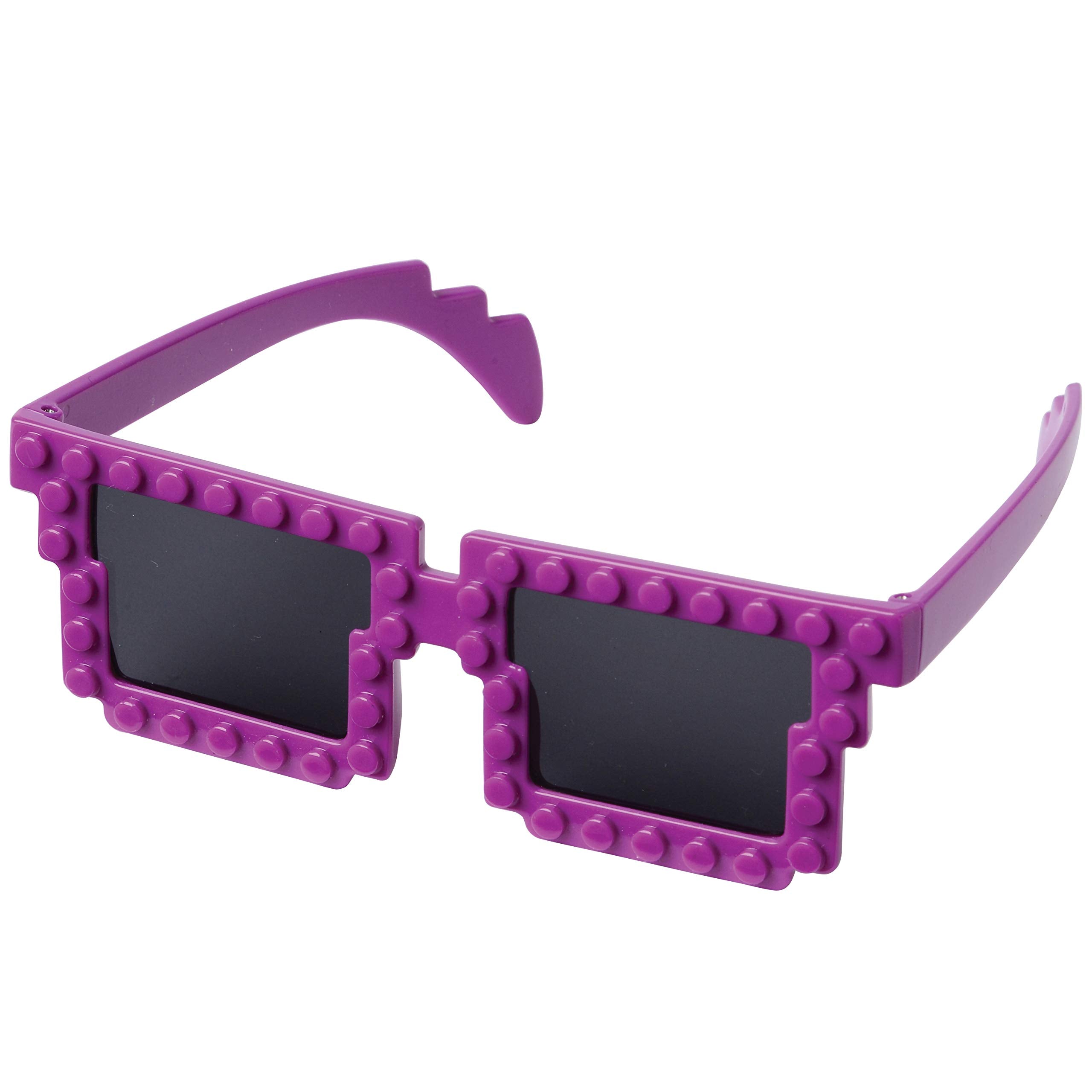 Bedwina Building Blocks Glasses - Pack of 6 - Block Mania Building Block Glasses with Extra Bricks for Carnival Supplies, Stocking Stuffers and Birthday Party Favors for Kids