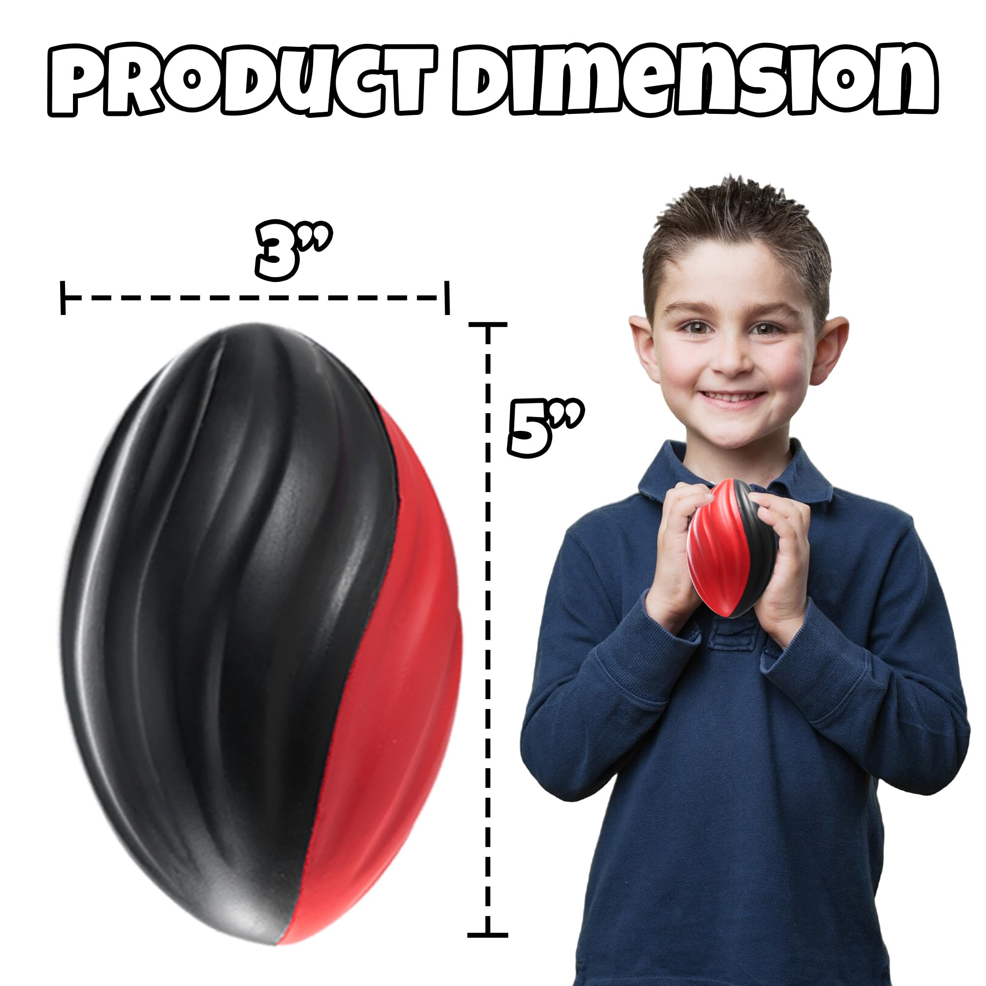 Bedwina 5" Mini Foam Football - Small Toy Footballs for Indoor and Outdoor Play, Spiral Foam Sports Birthday Football Party Favors for Kids