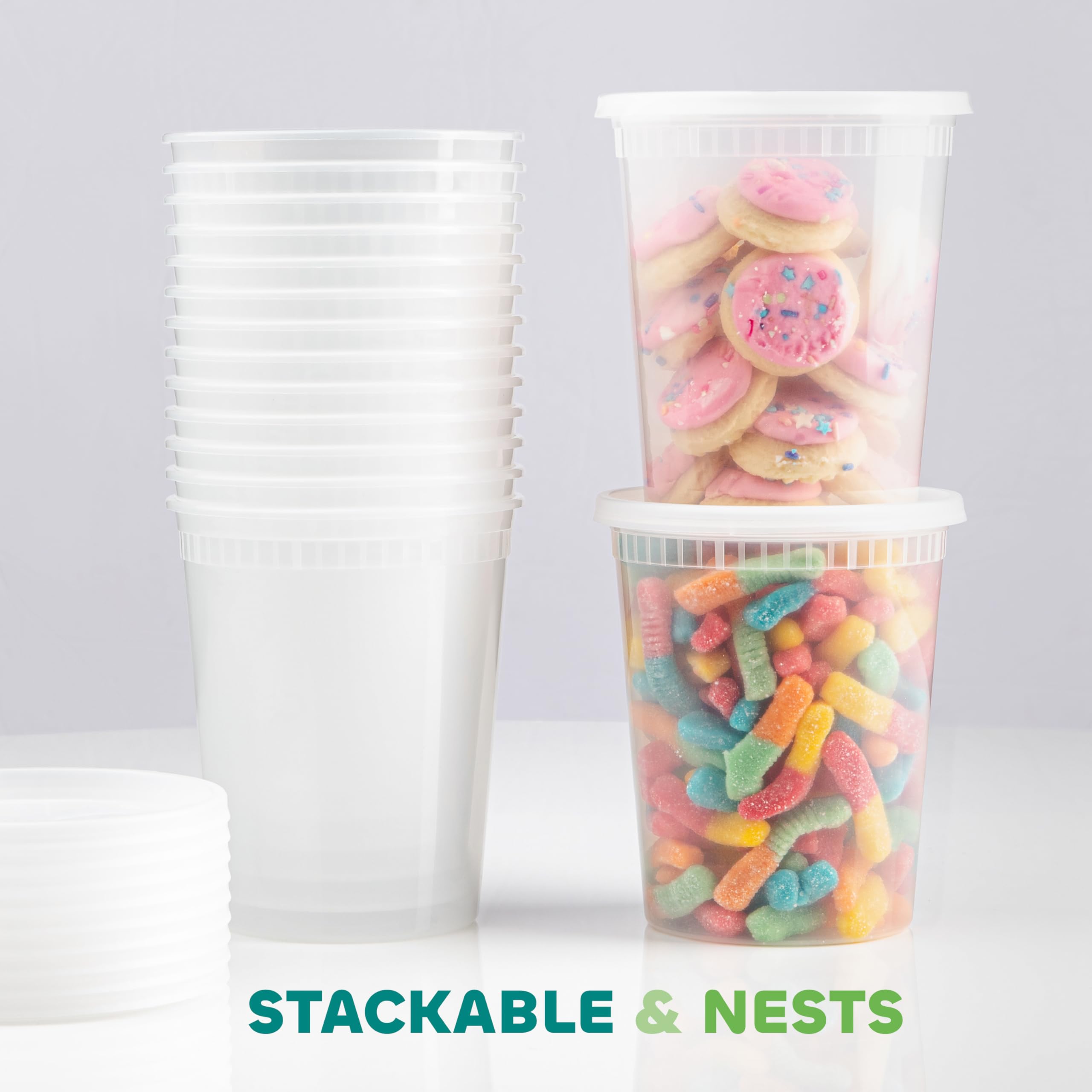 JoyServe 16 Oz Plastic Ivy Drink Bowls - 4 Inch, Unbreakable BPA-Free Heavy Duty Plastic Vases for Candy, Drinks, Carnival Games, Prizes, Centerpieces and Party Decoration Supplies