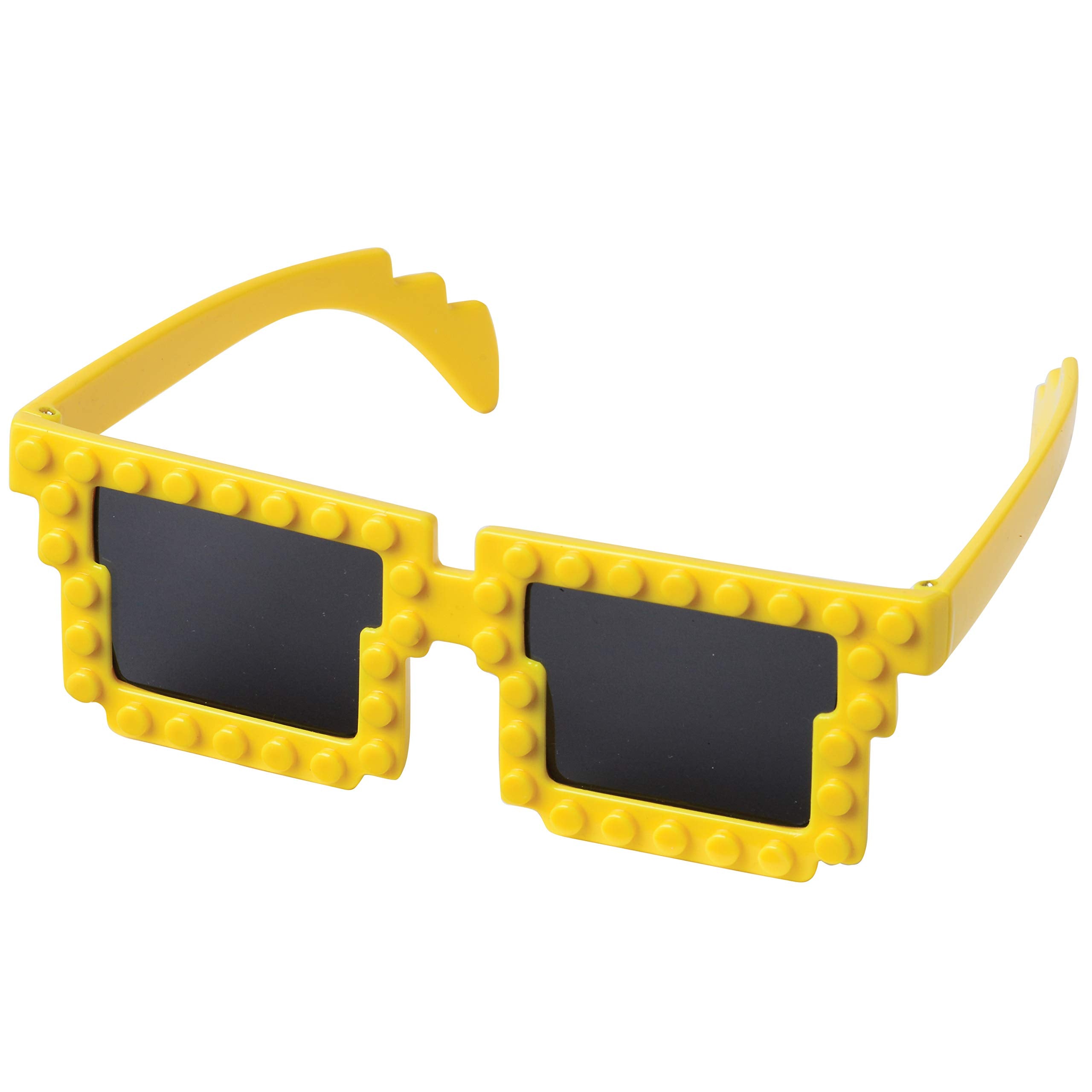 Bedwina Building Blocks Glasses - Pack of 6 - Block Mania Building Block Glasses with Extra Bricks for Carnival Supplies, Stocking Stuffers and Birthday Party Favors for Kids