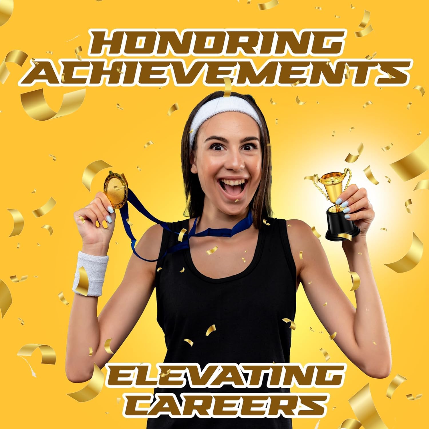 Bedwina Gold Award Trophy Cups - Pack of 12 Bulk - Plastic Gold Trophies for Party Favors, Props, Rewards, Winning Prizes, Competitions for Kids and Adults