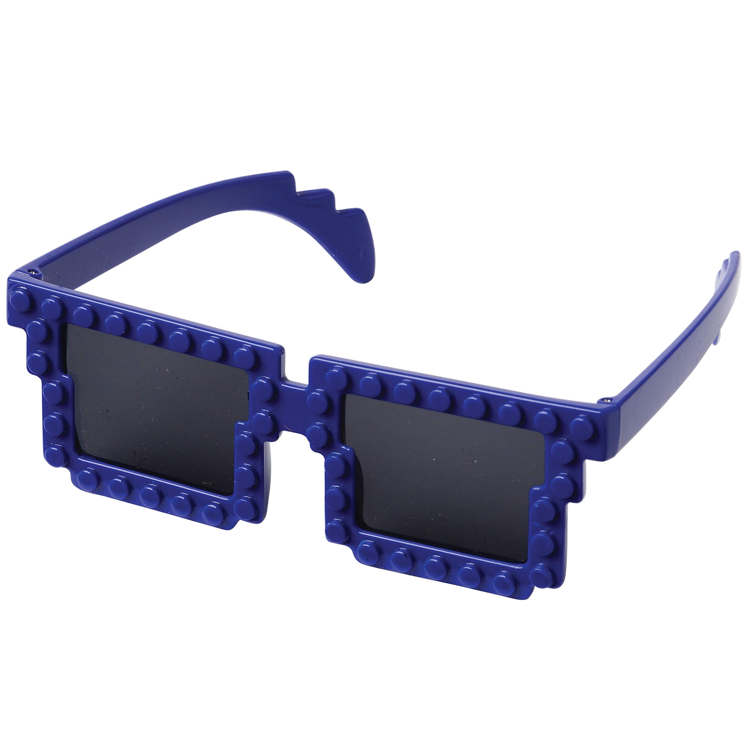 Bedwina Building Blocks Glasses - Pack of 6 - Block Mania Building Block Glasses with Extra Bricks for Carnival Supplies, Stocking Stuffers and Birthday Party Favors for Kids