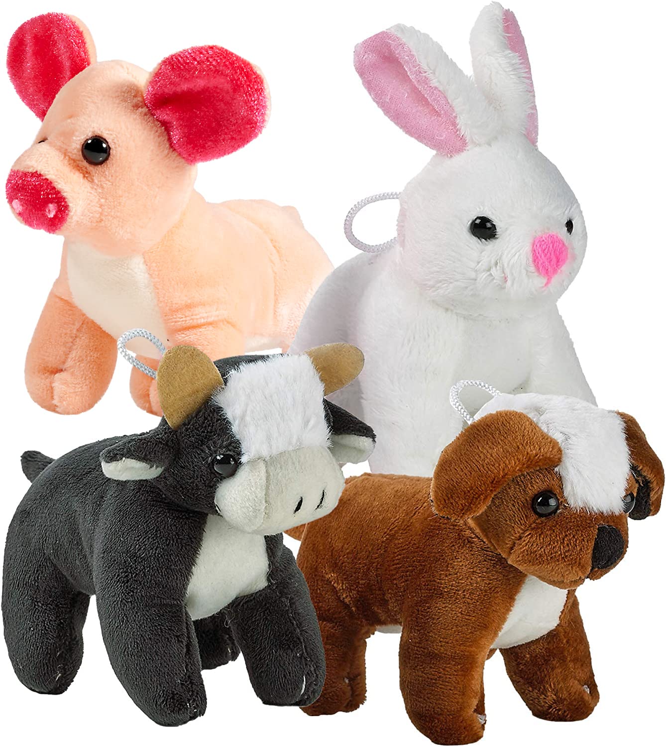 Bedwina Plush Puppy Dogs - 6 Inches Tall Stuffed Animals Bulk Assorted Puppies and Cute Stuffed Plushed Dog Puppies Assortment, Stocking Stuffers