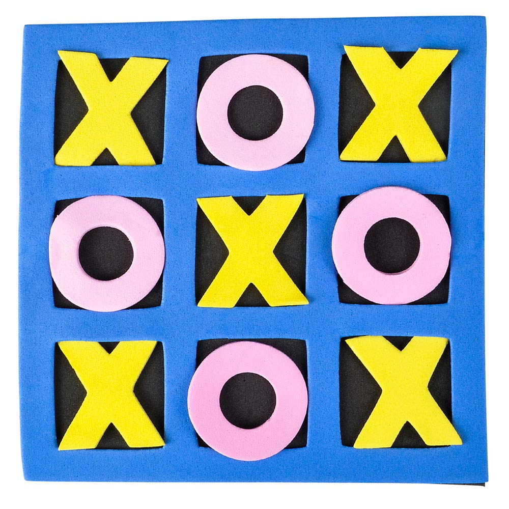 Tic Tac Toe Boards - 5"x5" Foam Tic-Tac-Toe Mini Board Game Toys for Kids, Birthday Party Favors, Goody Bag Stuffers, Classroom Prizes & Occupational Therapy
