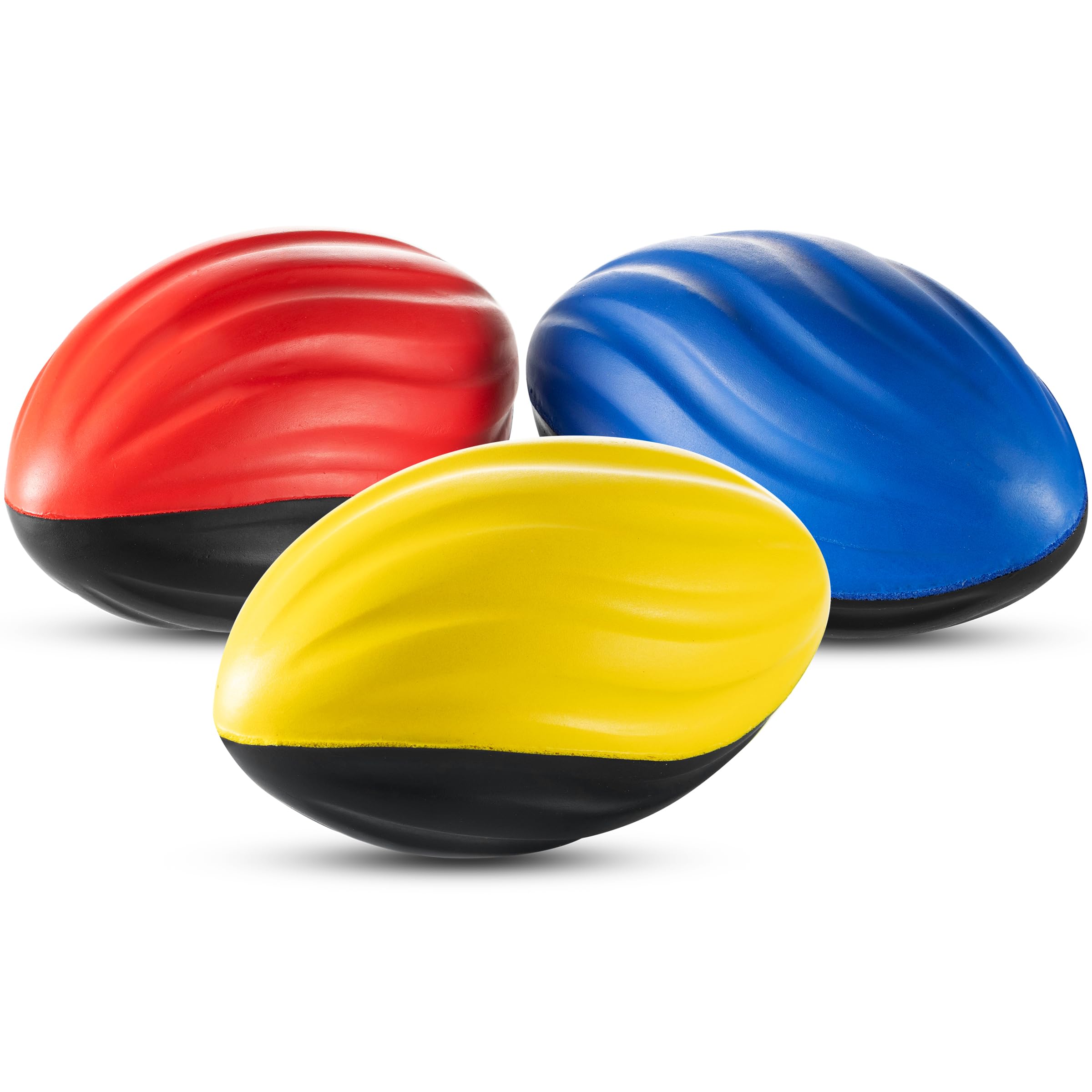 Bedwina 5" Mini Foam Football - (Pack of 3) Small Toy Footballs for Indoor and Outdoor Play, Spiral Foam Sports Birthday Football Party Favors for Kids