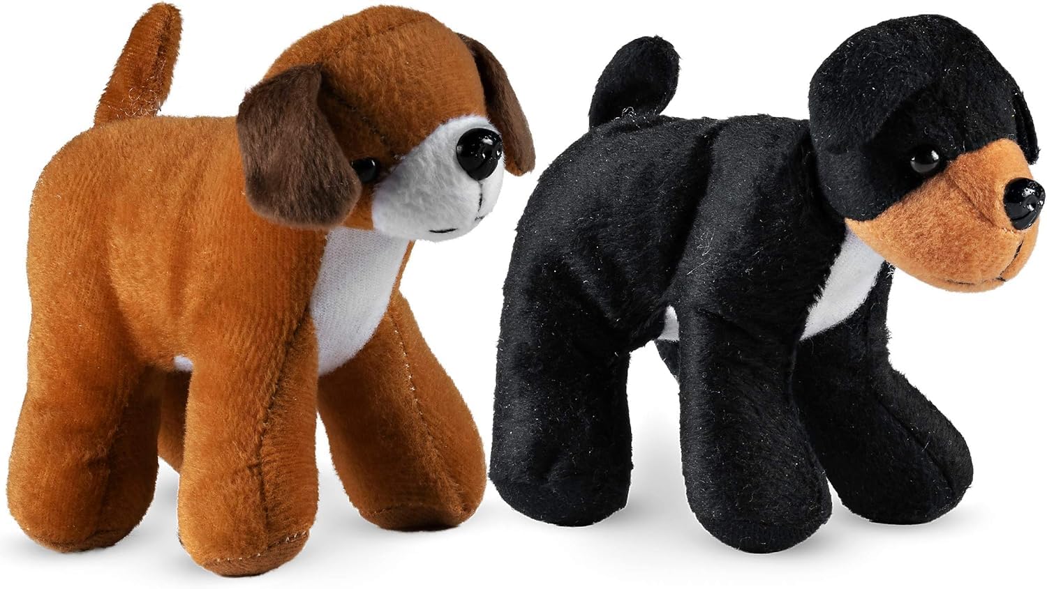 Bedwina Plush Puppy Dogs - 6 Inches Tall Stuffed Animals Bulk Assorted Puppies and Cute Stuffed Plushed Dog Puppies Assortment, Stocking Stuffers