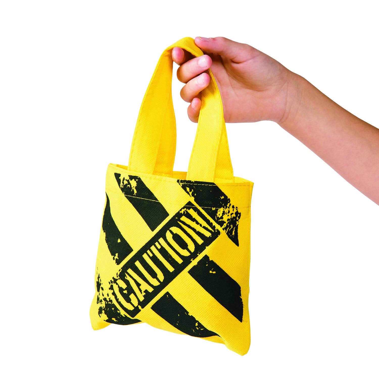 Bedwina Construction Themed Party Supplies - (24 Pack) Construction Party Favors Hat & Mini Tote Bag Supplies - (12) Yellow Construction Hats for Kids & (12) Construction Goodie Bags