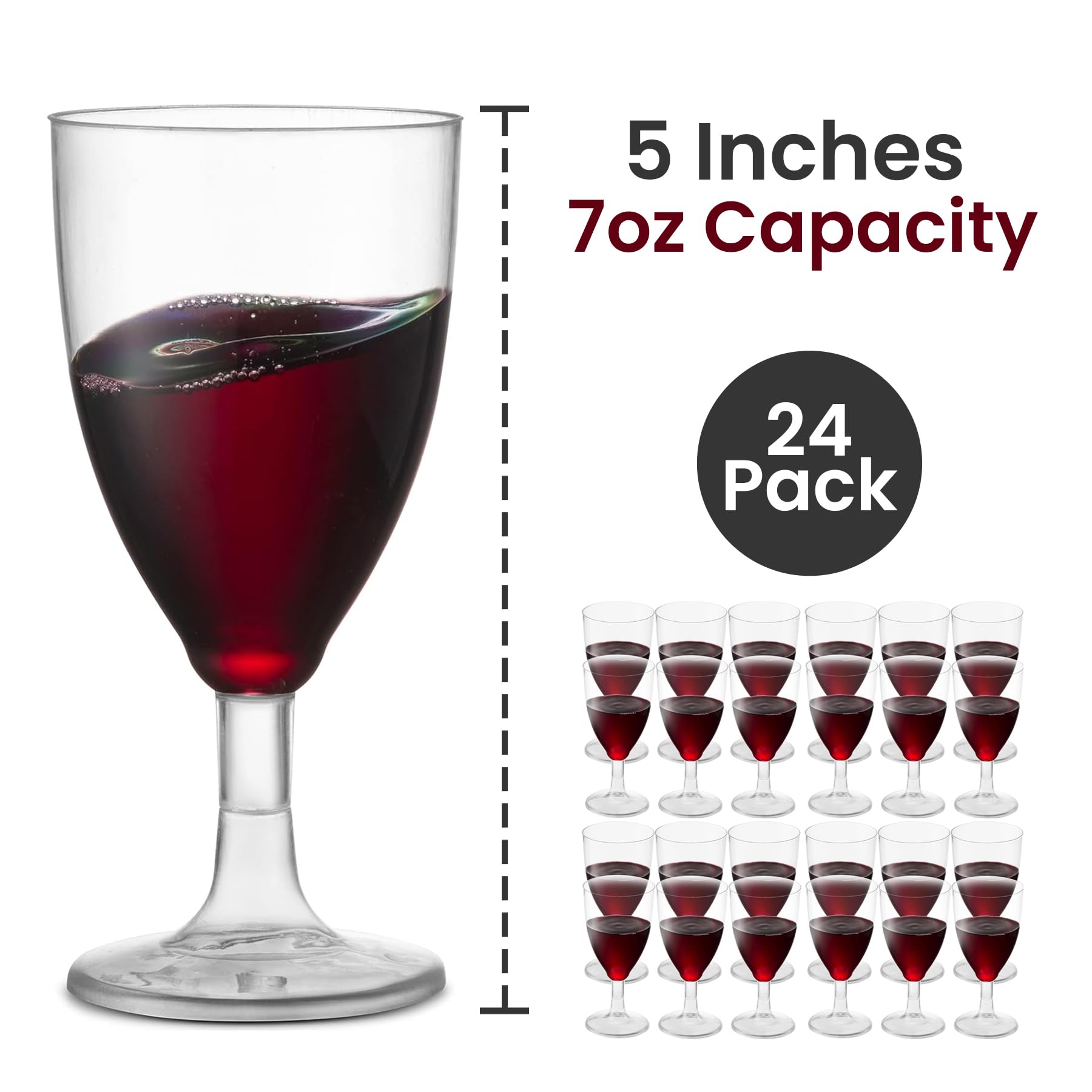 JoyServe 16 Oz Plastic Ivy Drink Bowls - 4 Inch, Unbreakable BPA-Free Heavy Duty Plastic Vases for Candy, Drinks, Carnival Games, Prizes, Centerpieces and Party Decoration Supplies