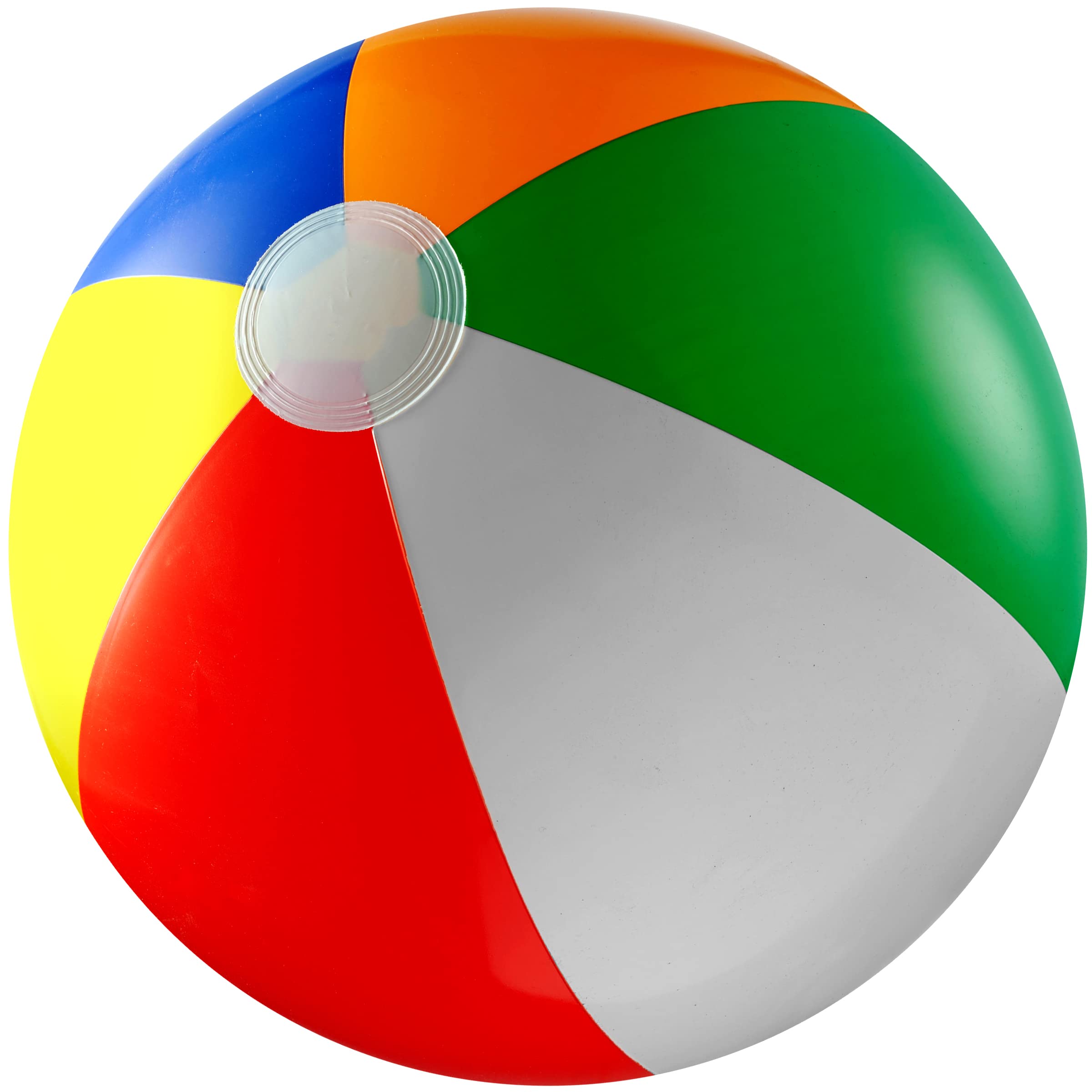 Beach Balls - (Bulk 6-Pack) Large Inflatable Beach Ball Toys for Kids, Colorful Rainbow Party Supplies for Outdoor Fun, Backyards, Swimming Pools, Hawaiian Luau Birthday Decorations and Favors