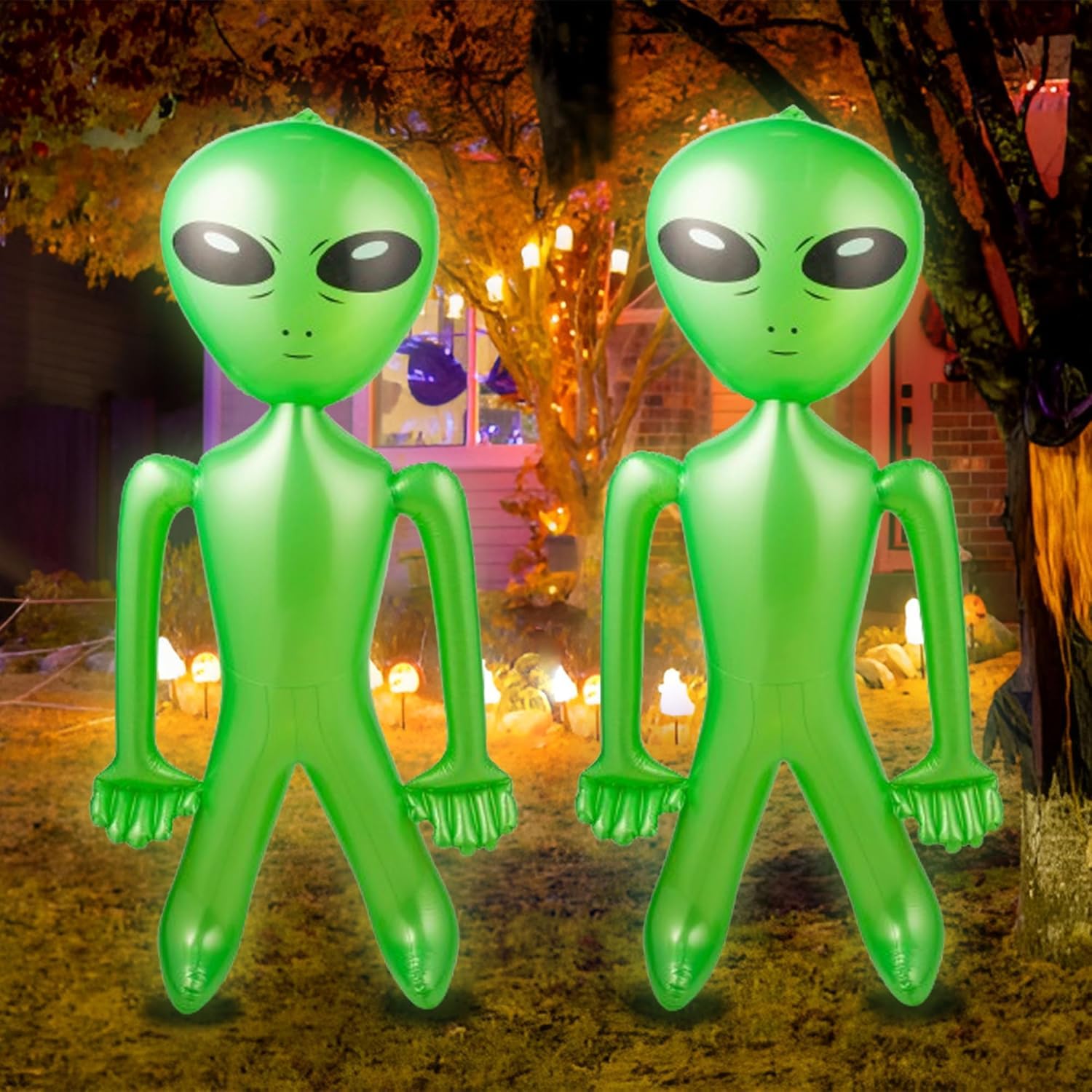 60 Inch (5 Feet) Giant Alien Inflatable - Jumbo Green Alien, for Game Prize, Alien Halloween Decorations Theme Party Favors Photo Prep & Decorations