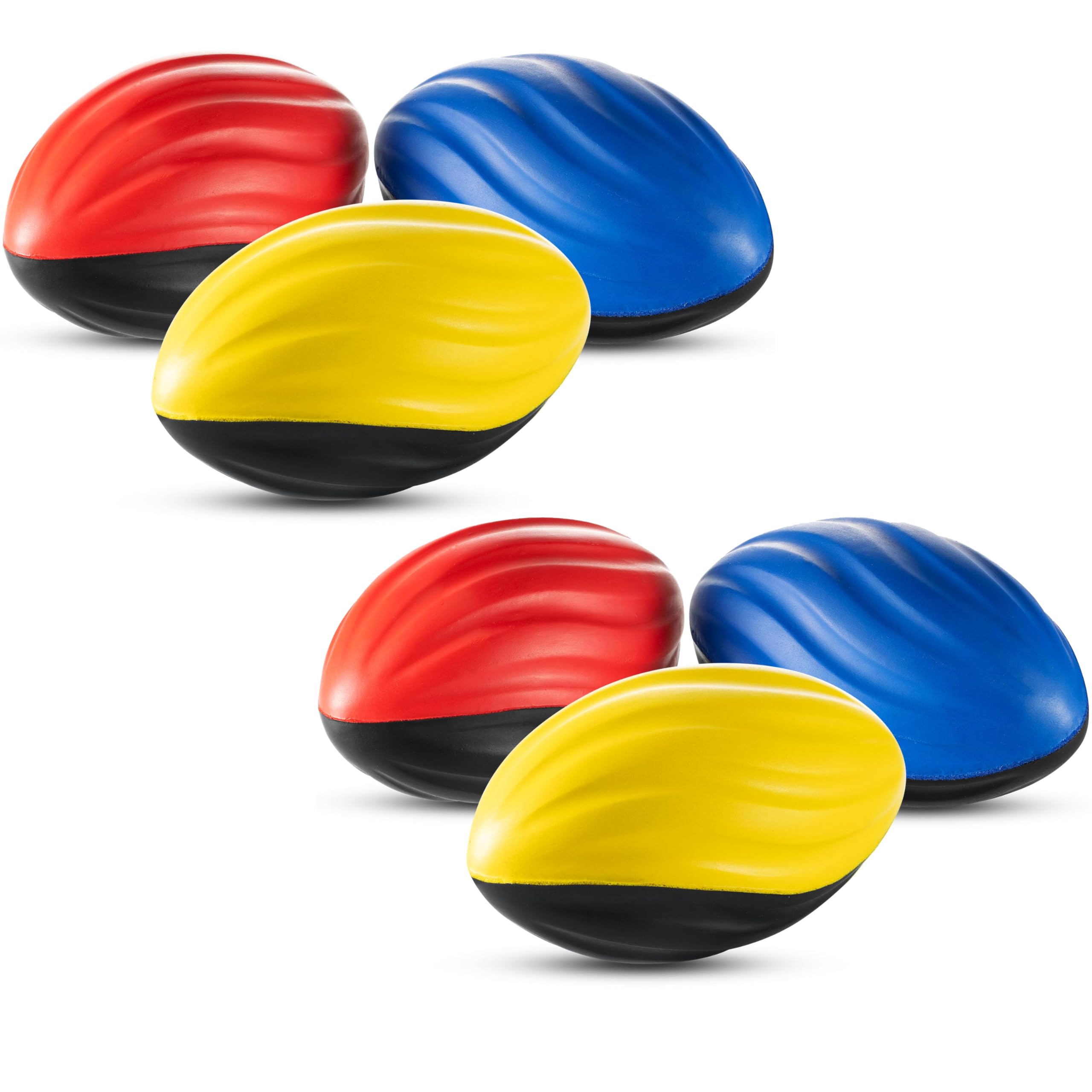 Bedwina 5" Mini Foam Football - (Pack of 6) Small Toy Footballs for Indoor and Outdoor Play, Spiral Foam Sports Birthday Football Party Favors for Kids