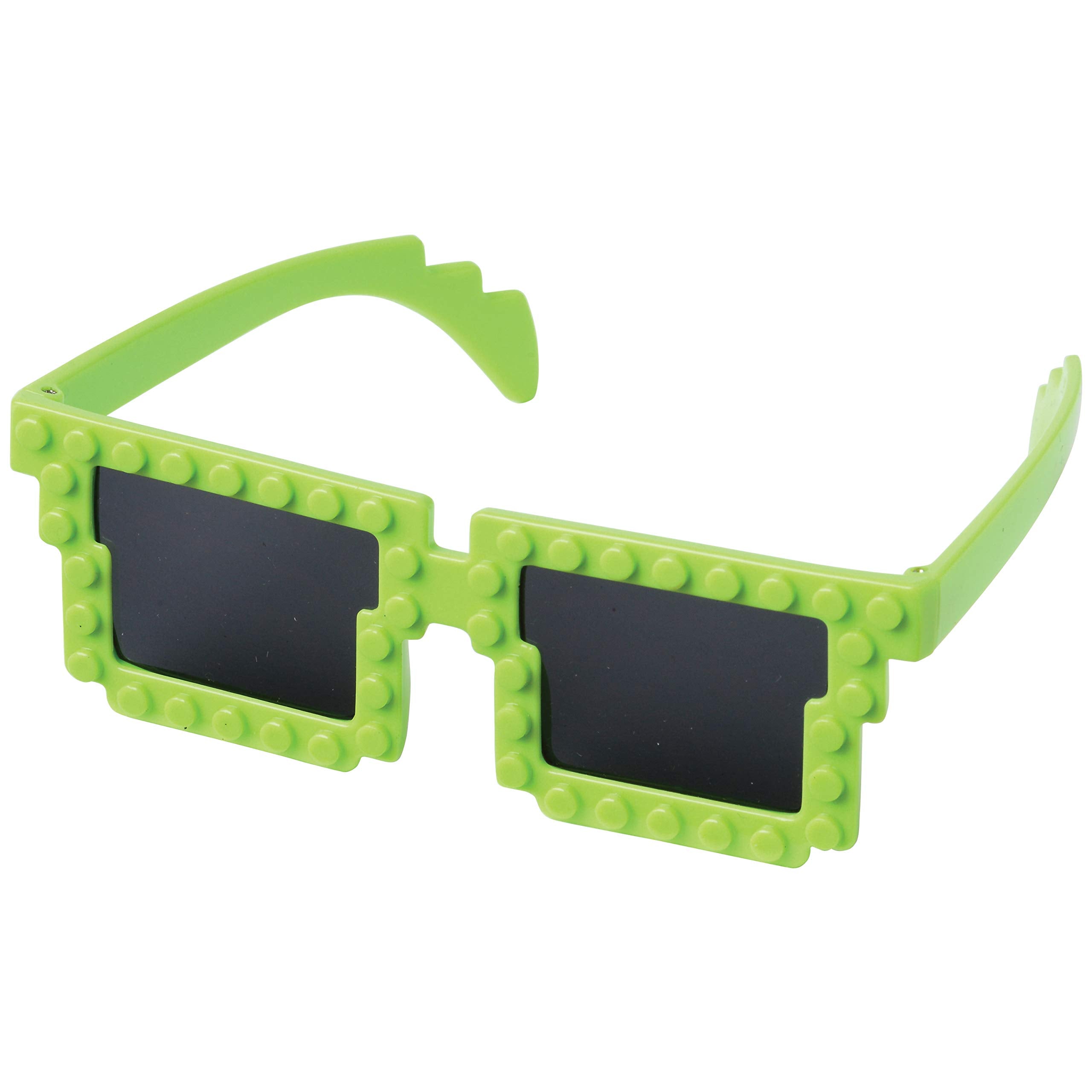 Bedwina Building Blocks Glasses - Pack of 6 - Block Mania Building Block Glasses with Extra Bricks for Carnival Supplies, Stocking Stuffers and Birthday Party Favors for Kids