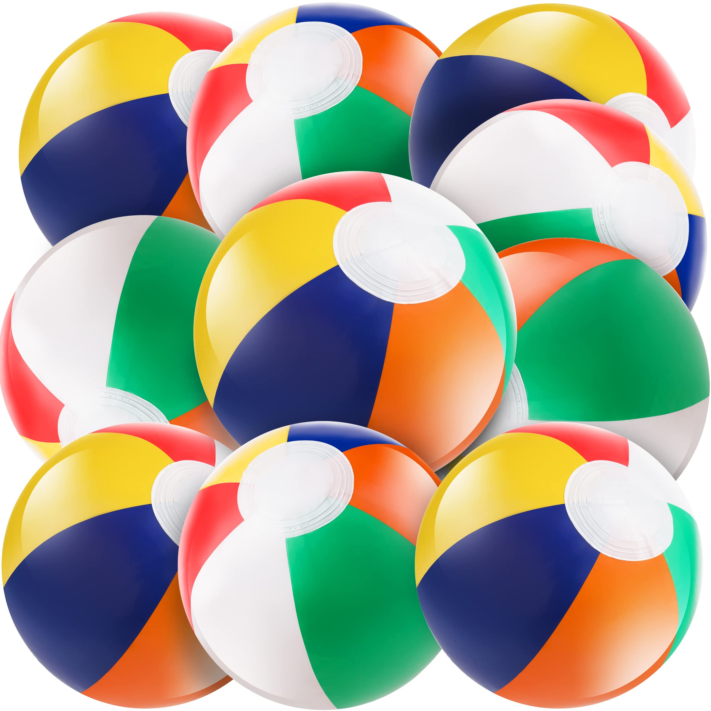 Bedwina Mini Inflatable Beach Balls (Bulk Pack of 24) Multicolored Beach Balls Toys for Kids. for The Beach, Pool, Summer Parties and Decorations