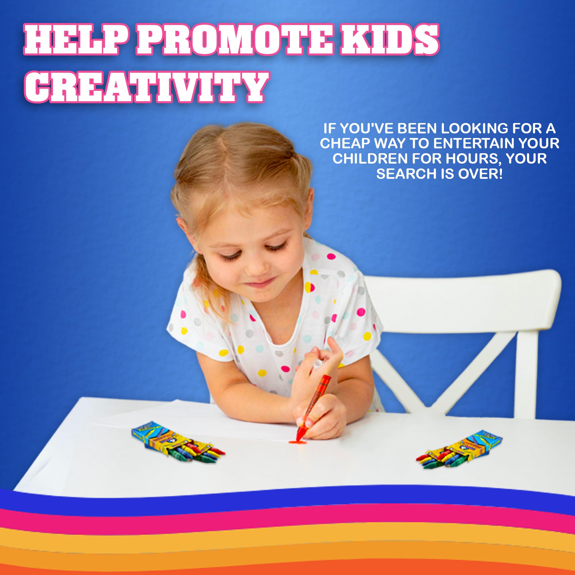 Bedwina Bulk Crayons - 288 Crayons - (Case of 72 4-Packs) Premium Coloring Colors for Kids and Toddlers, Non-Toxic, for Party Favors, Restaurants, Prizes, Goody Bags, Stocking Stuffers