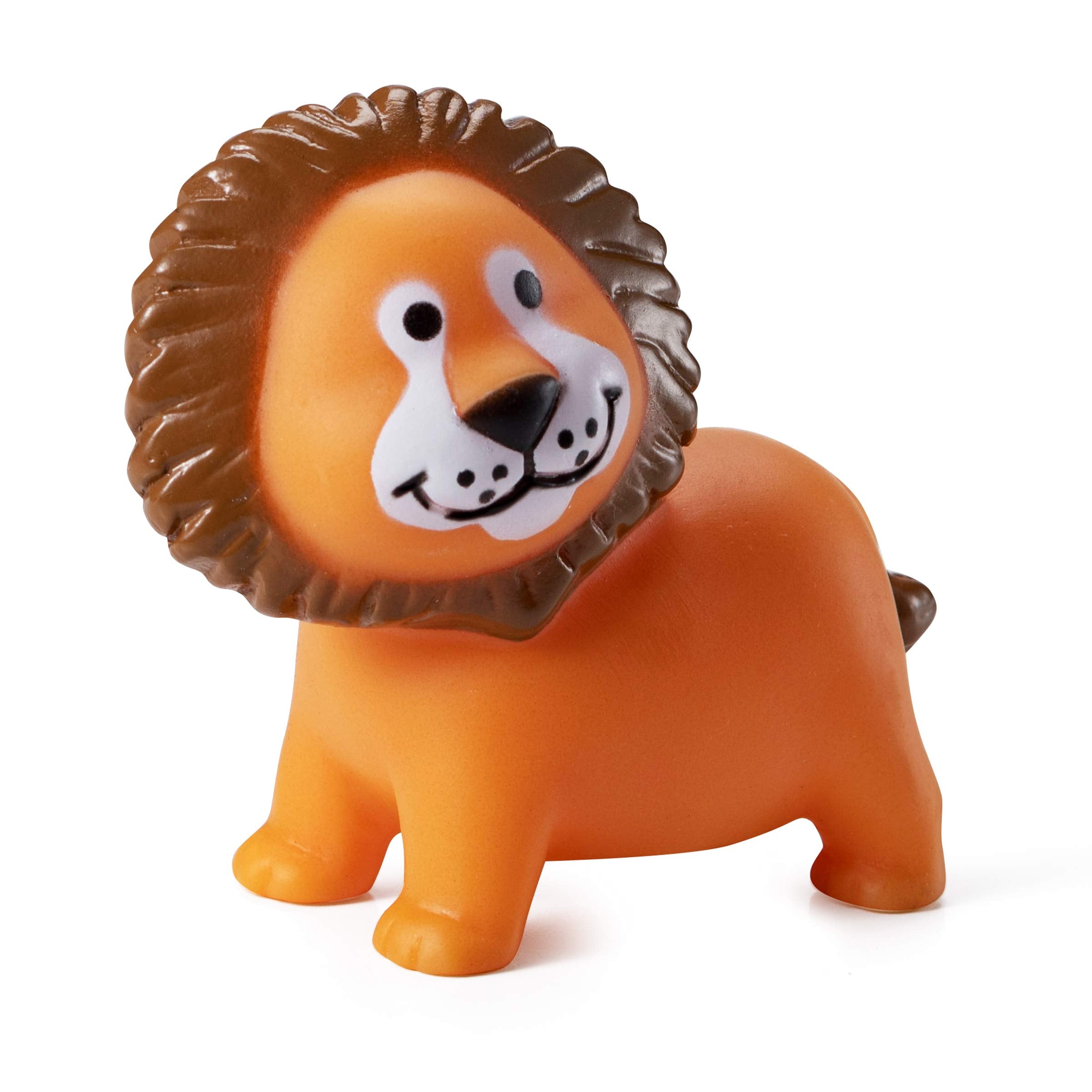 Mini Zoo Animals Bath Toys - (Pack of 6) Vinyl Rubber Jungle Safari Animal Figures, Squeezable Bath Tub Toys for Kids, Baby Shower, Birthday Party Supplies, Favors, Cake Decor, Table Decorations