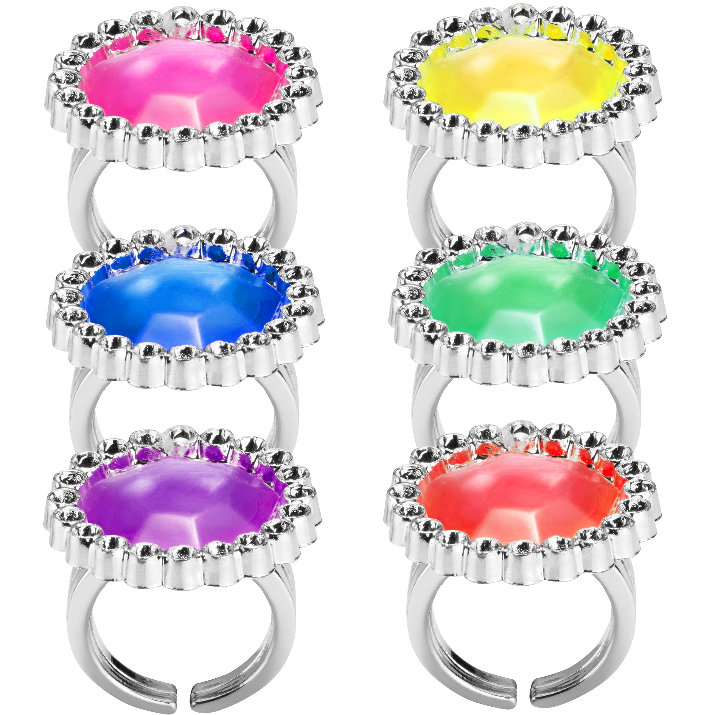 Bedwina Plastic Rings - (144 Pieces) Bulk Party Favors for Kids, Assorted Colors and Designs, Small Toy Pack for Prizes, Birthdays, Carnival Prizes, Treasure Chest Toys, Goodie Bag Favors for Kids