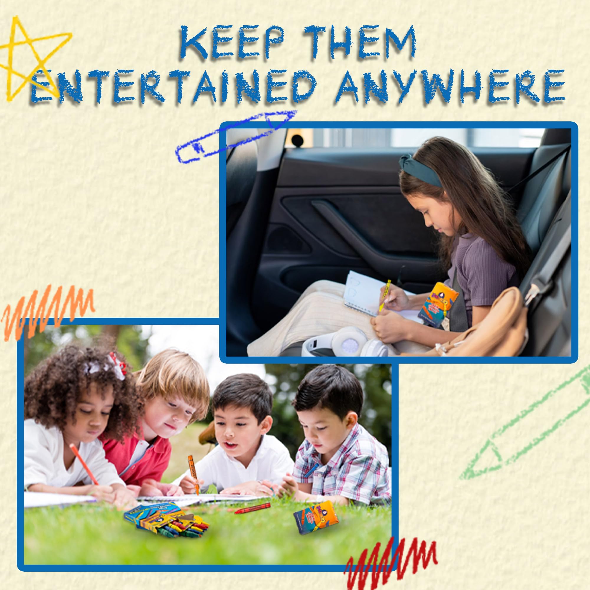 Bedwina Bulk Crayons - 576 Crayons - Case of 144 4-Packs, Premium Colors Bulk School Supplies for Kids and Toddlers Non-Toxic for Party Favors, Restaurants, Goody Bags, Stocking Stuffers