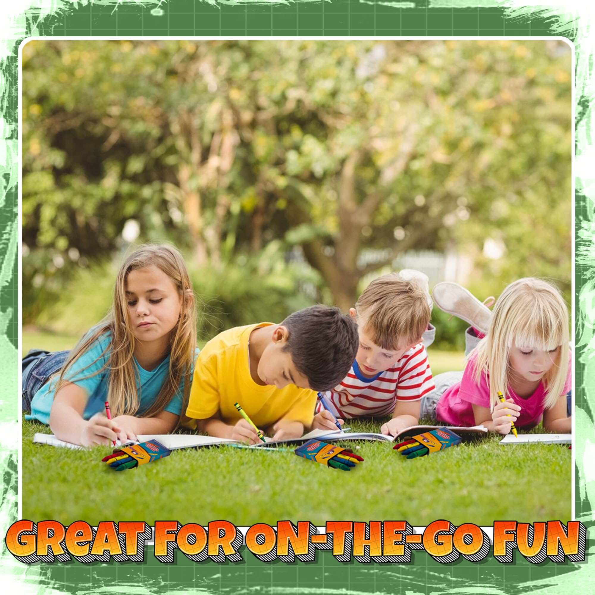 Bedwina Bulk Crayons - 96 Crayons! 24 Pack - 4 - Per Pack, Premium Colors for Kids and Toddlers, Non-Toxic, for Party Favors, Restaurants, Goody Bags, Stocking Stuffers