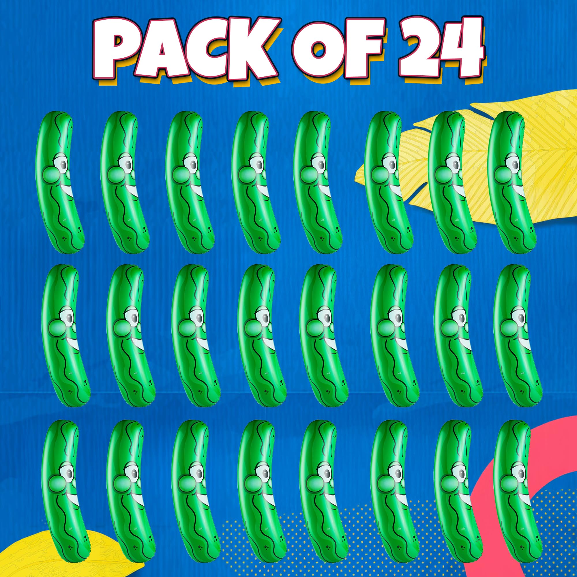 Giant Inflatable Pickle - 36-Inch-Tall Funny Pickle Gifts, Durable and Fun Pickle Party Favors, Food Decor, Novelty Gag Prank, Joke Birthday Gifts or Beach and Pool Float Inflatable Toys