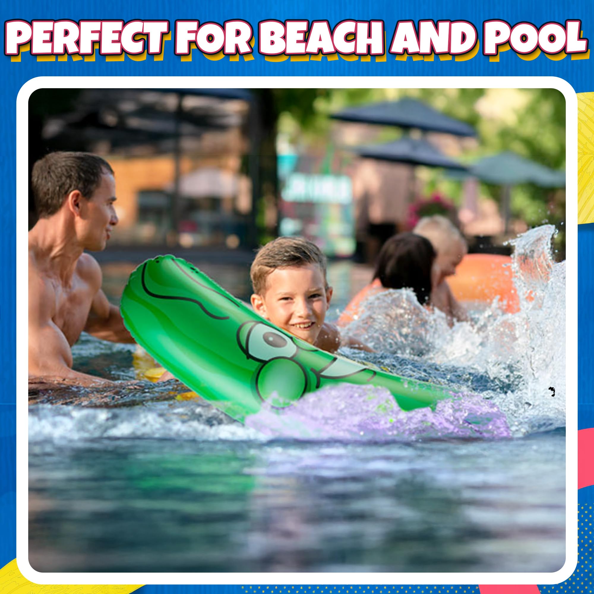 Giant Inflatable Pickle - (Pack of 1) 36-Inch-Tall Funny Pickle Gifts, Durable and Fun Pickle Party Favors, Food Decor, Novelty Gag Prank, Joke Birthday Gifts or Beach and Pool Float Inflatable Toys