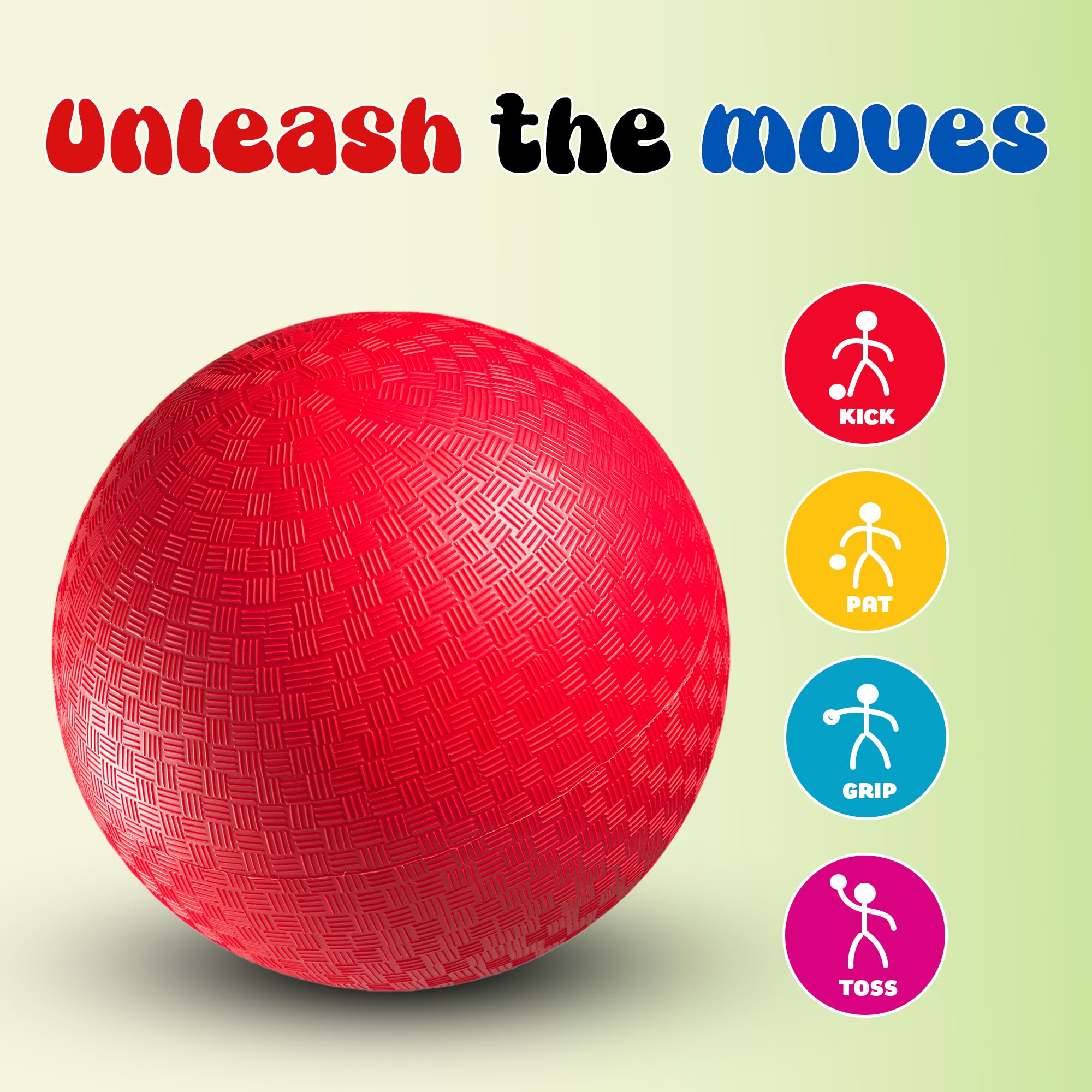 Red & Blue Kickball Set - (9 Inch) with Pump for Toddlers Kids & Adults - Indoor & Outdoor Gym Sports Toys - Fun Playground Balls for Kids Dodgeball, Four Square, PE, Games, Recess and More