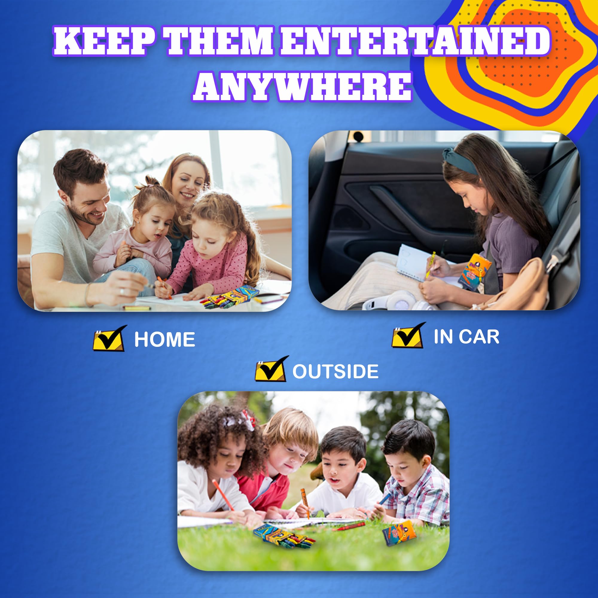 Bedwina Bulk Crayons - 288 Crayons - (Case of 72 4-Packs) Premium Coloring Colors for Kids and Toddlers, Non-Toxic, for Party Favors, Restaurants, Prizes, Goody Bags, Stocking Stuffers