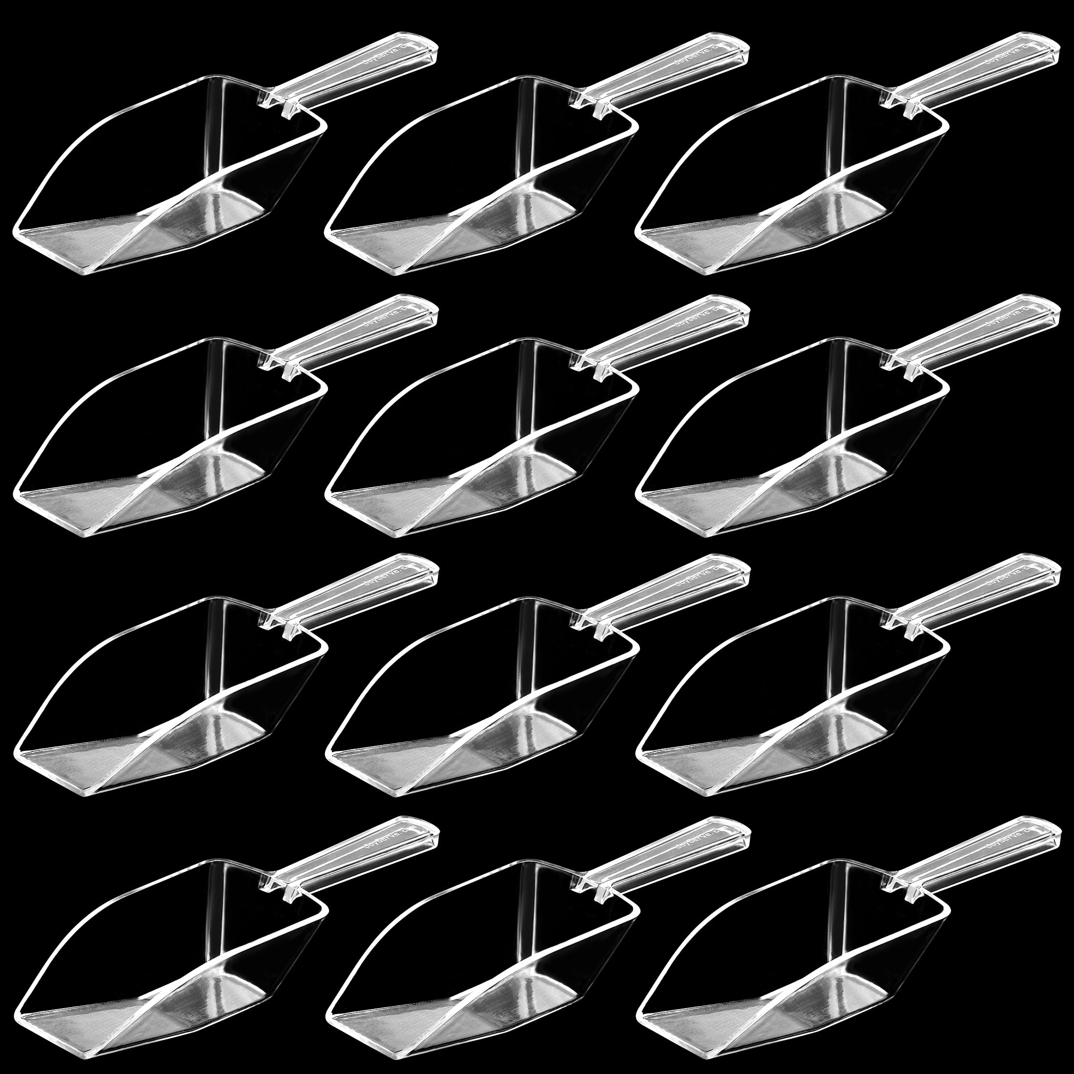 Mini Clear Acrylic Plastic Scoops for Candy - Ice Cream Bar, Jars, Containers, Coffee, Flour, Dessert Toppings, Buffets, Kitchen, Weddings, Parties & Concessions, Candy Buffet, 5.5" Candy Scoops
