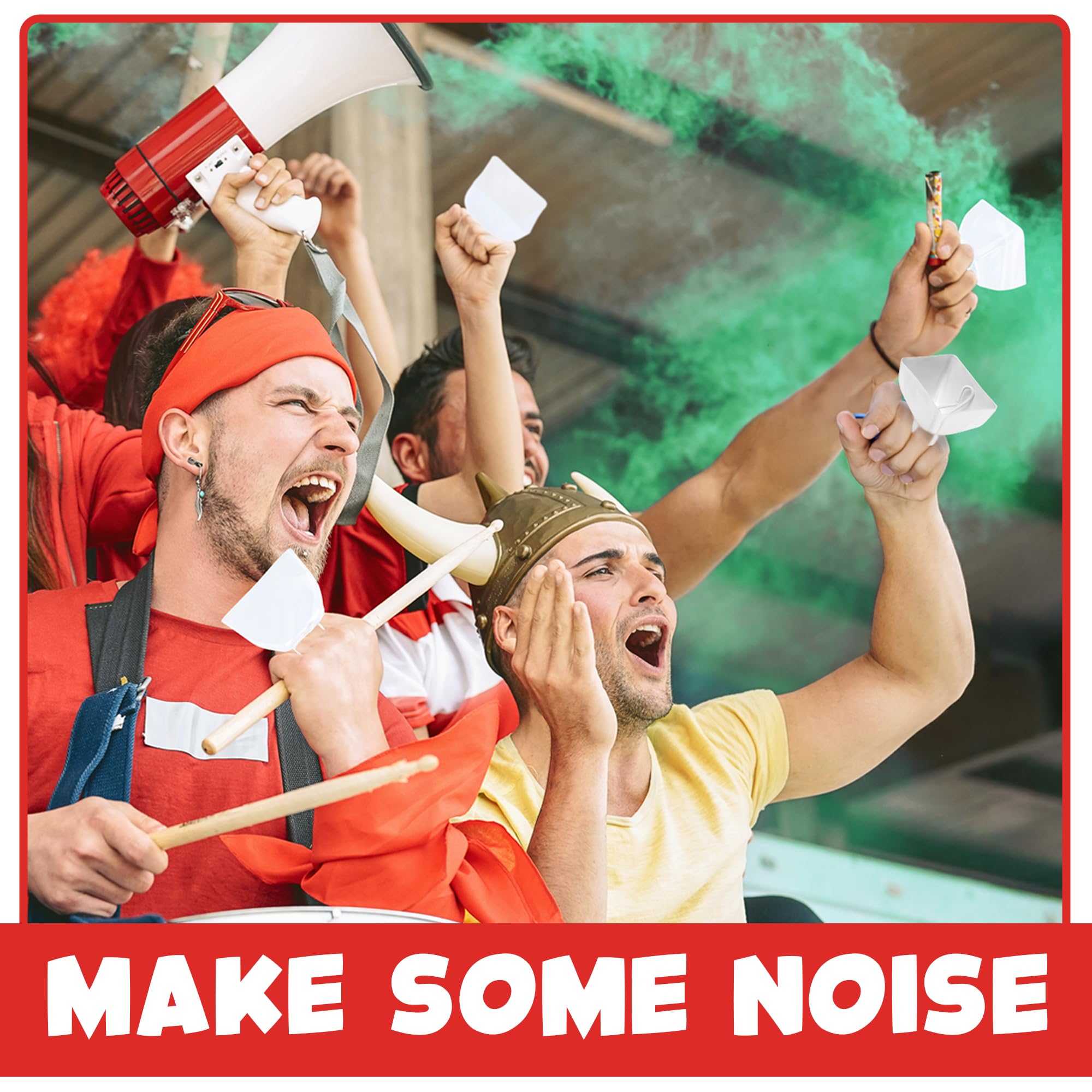 Metal Cowbells - 3 Inch Cow Bells Noise Makers, Loud Call Bell with Handles for Sporting Events, Cheering, Team Spirit, Noisemakers, Weddings, (Pack of 12)