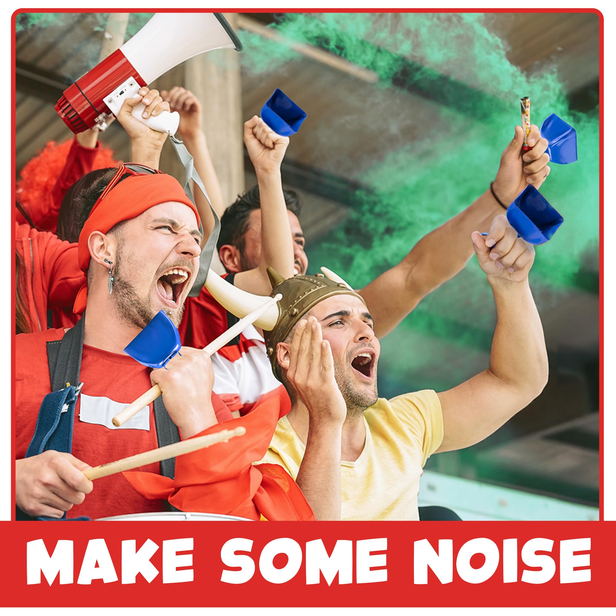 Metal Cowbells - 3 Inch Cow Bells Noise Makers, Loud Call Bell with Handles for Sporting Events, Cheering, Team Spirit, Noisemakers, Weddings, (Pack of 12)