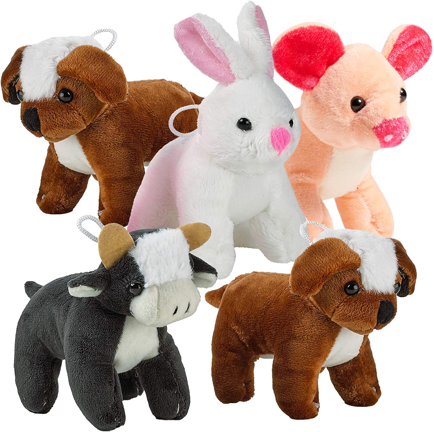 Bedwina Plush Puppy Dogs - 6 Inches Tall Stuffed Animals Bulk Assorted Puppies and Cute Stuffed Plushed Dog Puppies Assortment, Stocking Stuffers