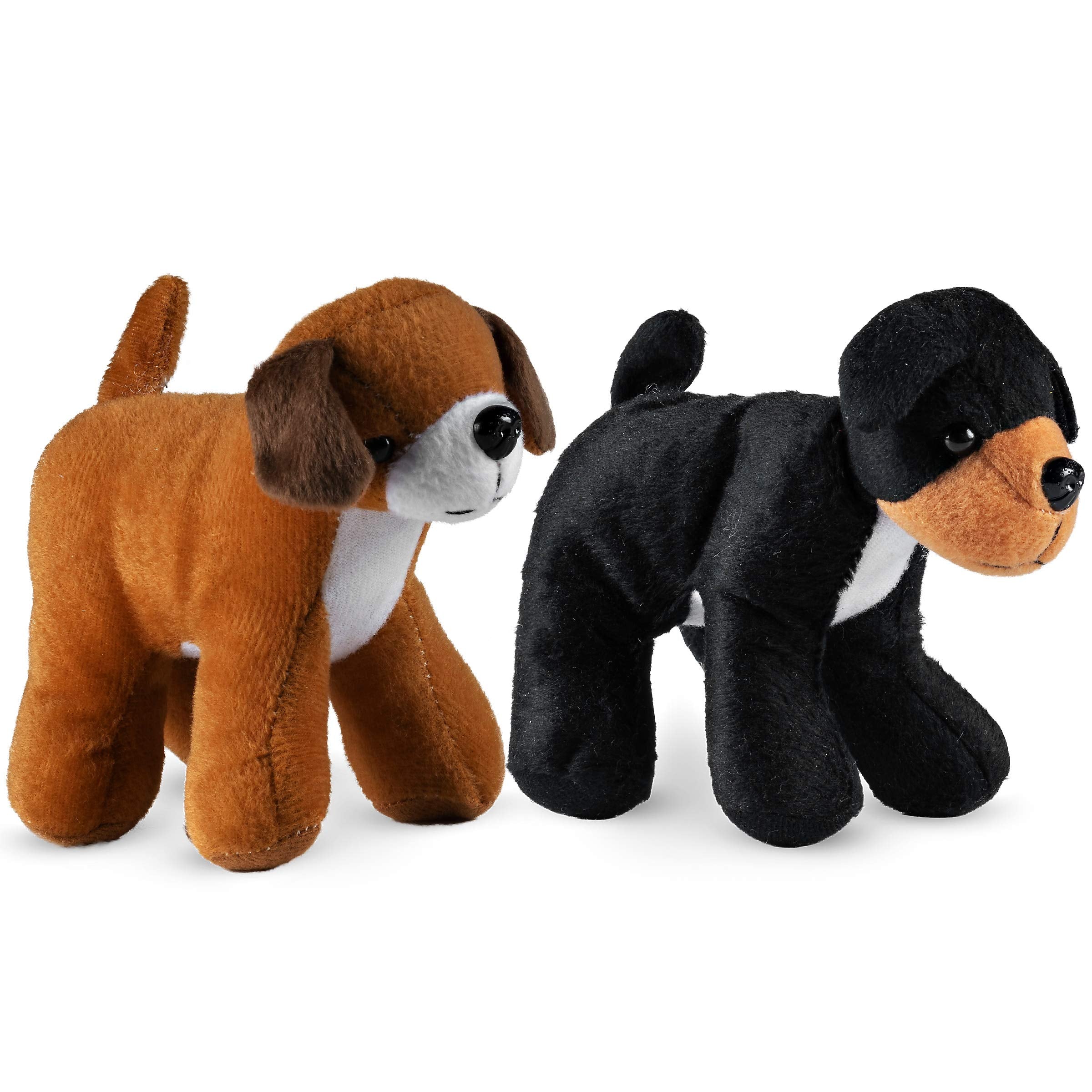 Bedwina Plush Puppy Dogs - 6 Inches Tall Stuffed Animals Bulk Assorted Puppies and Cute Stuffed Plushed Dog Puppies Assortment, Stocking Stuffers