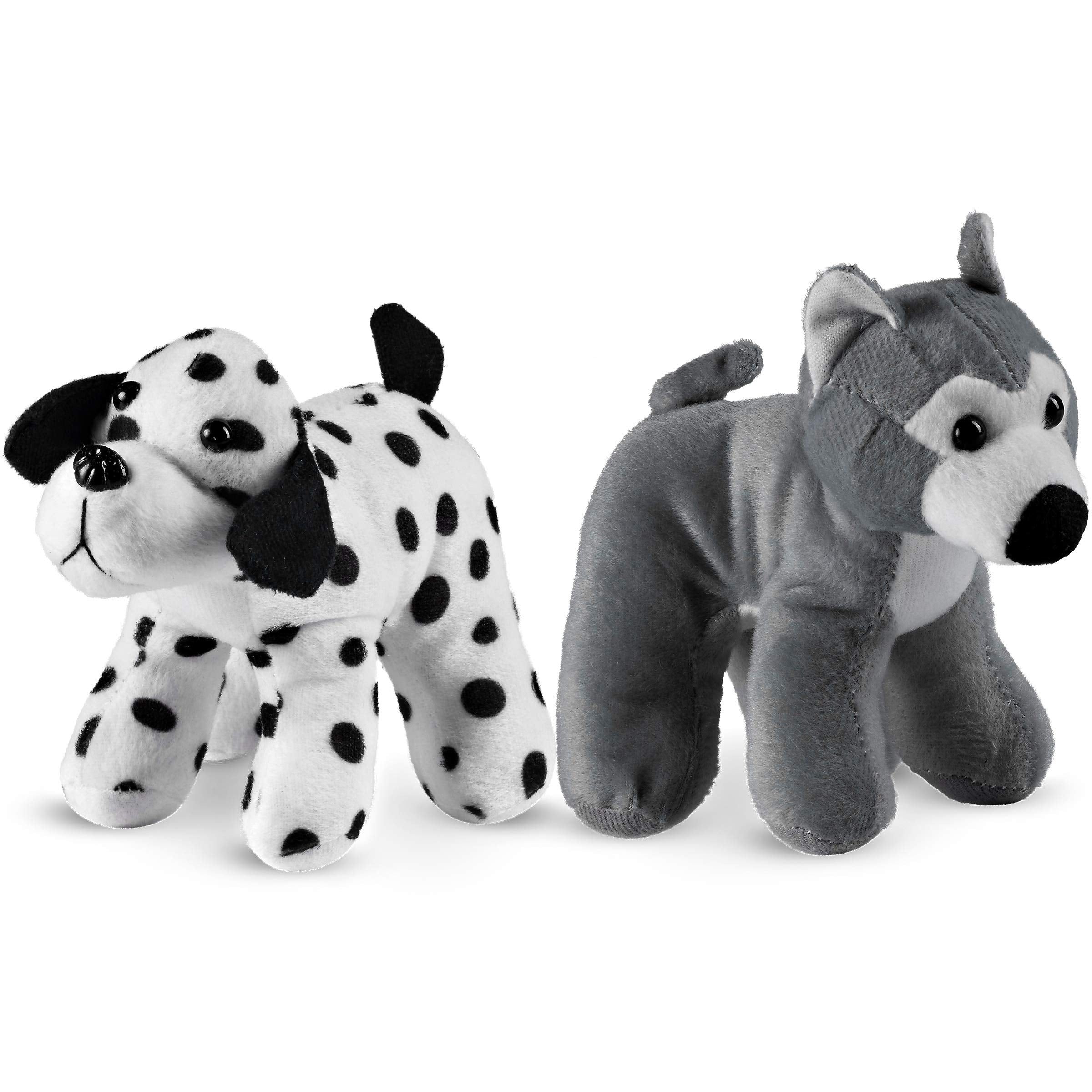 Bedwina Plush Puppy Dogs - (Pack of 6) 6 Inches Tall Stuffed Animals Bulk Assorted Puppies and Cute Stuffed Plushed Dog Puppies Assortment, Stocking Stuffers