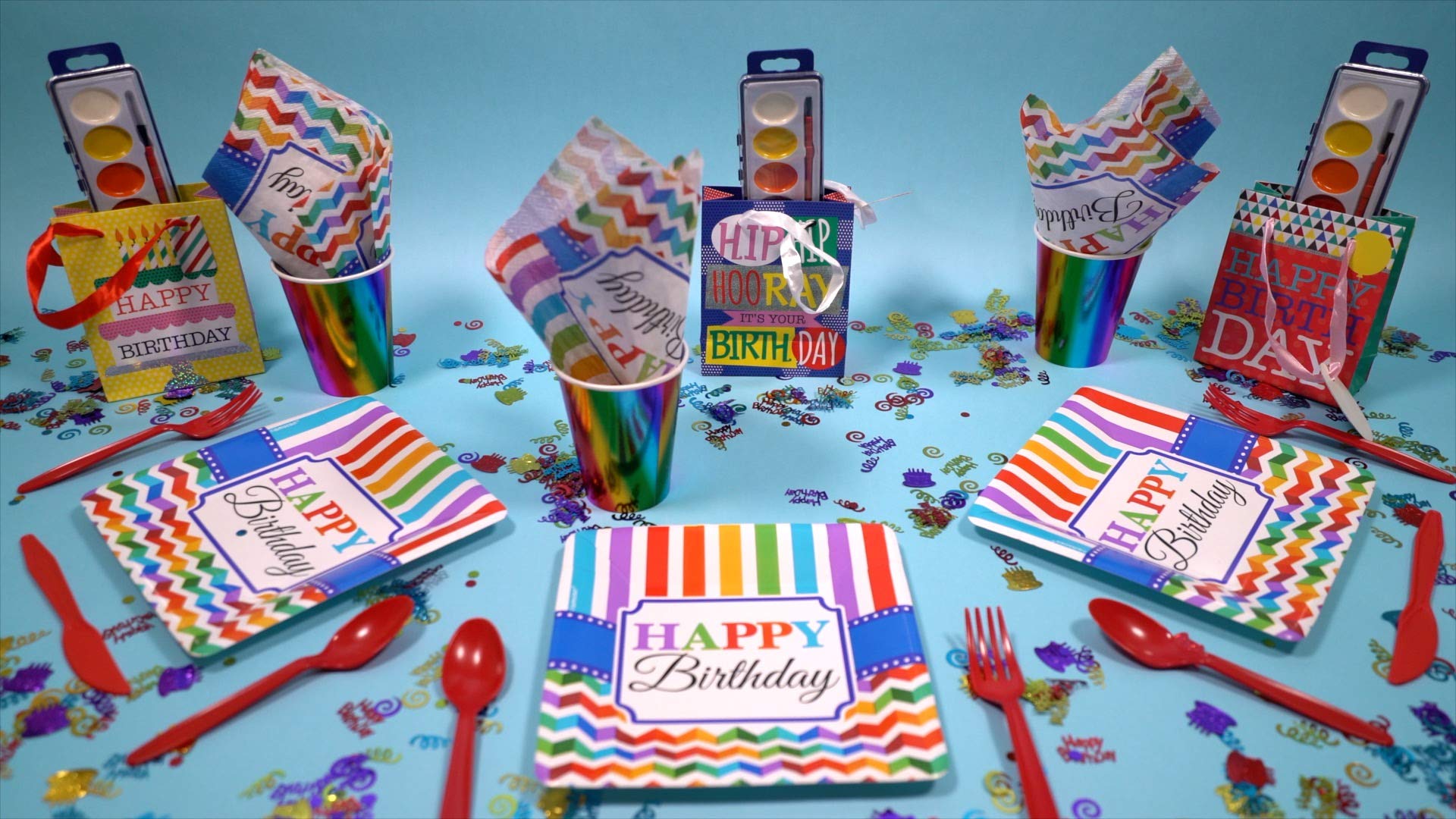 Bedwina Watercolor Paint Sets for Kids - Bulk Pack of 12, 8 Washable Water Color Paints in Palette Tray and Painting Brush for Coloring, Art, Classrooms and Paint Party Supplies