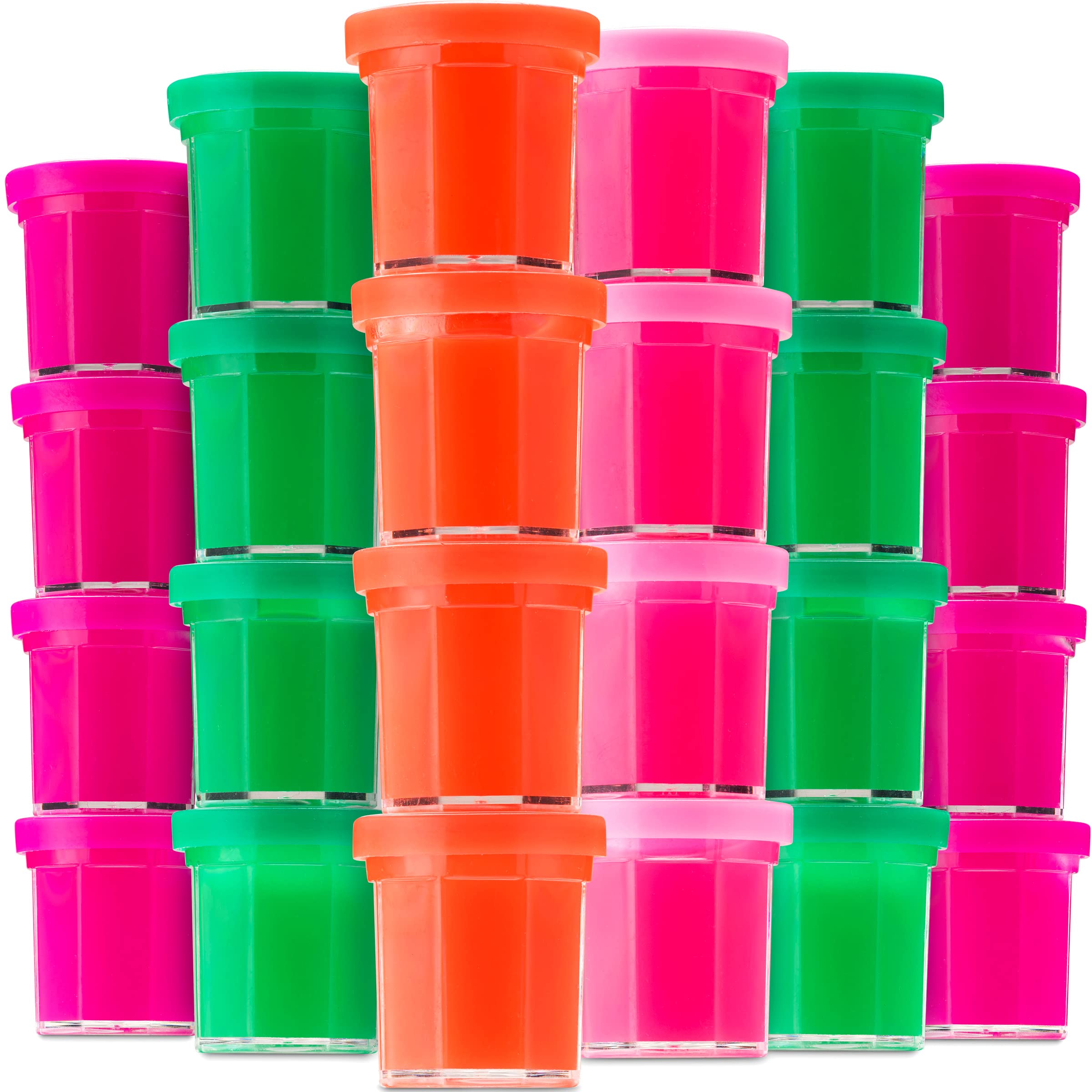 Mini Noise Putty Slime - (Pack of 48) Slime Party Favors Sludge for Kids All Ages, Boys & Girls, Bulk Neon Silly Noise Putty for Goodie Bag Party Supplies, Stocking Stuffers