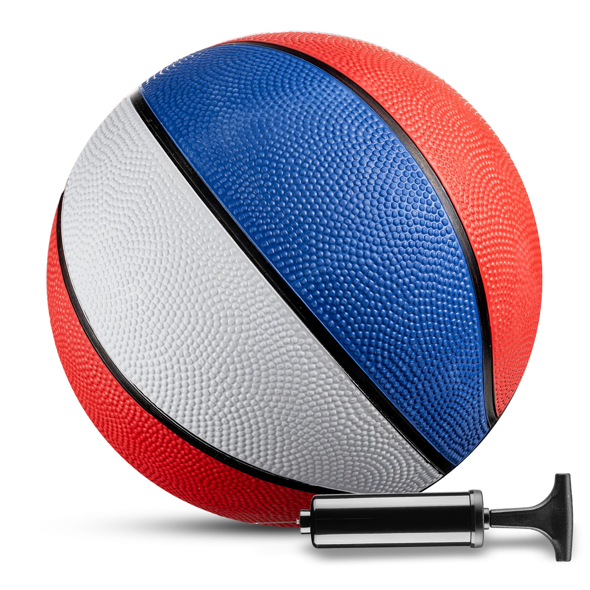 Bedwina Mini Rubber Basketball Balls for Kids - (Pack of 3) 7 Inch, Size 3 - Pool Basketball Hoop Set, Outdoor & Indoor Small Hoops Carnivals, Game Prizes