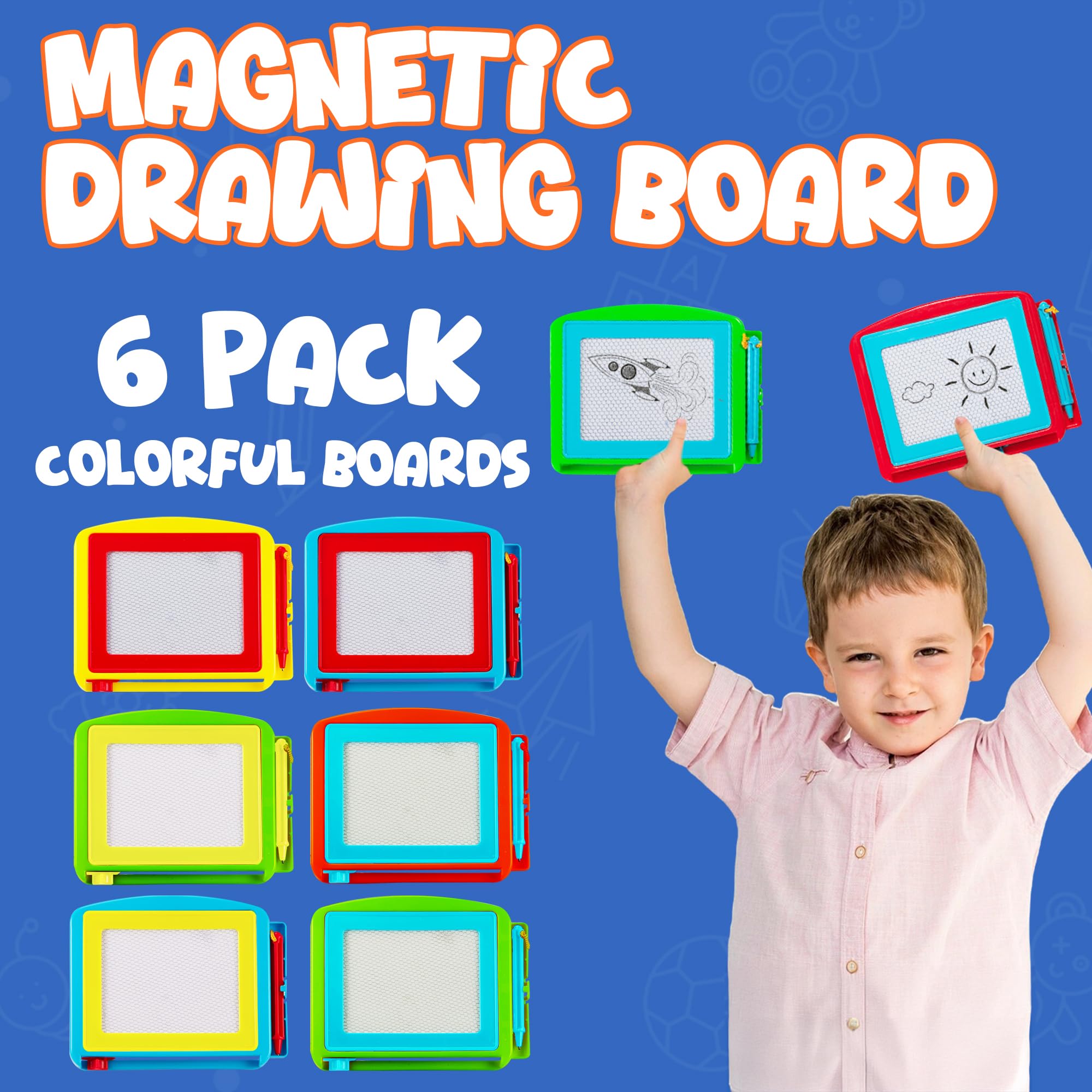 Magnetic Drawing Board for Kids - Erasable Doodle Sketch Tablet and Travel Writing Pad for Kids Boys and Girls, Birthday Party Favors, Game Prizes and Classrooms