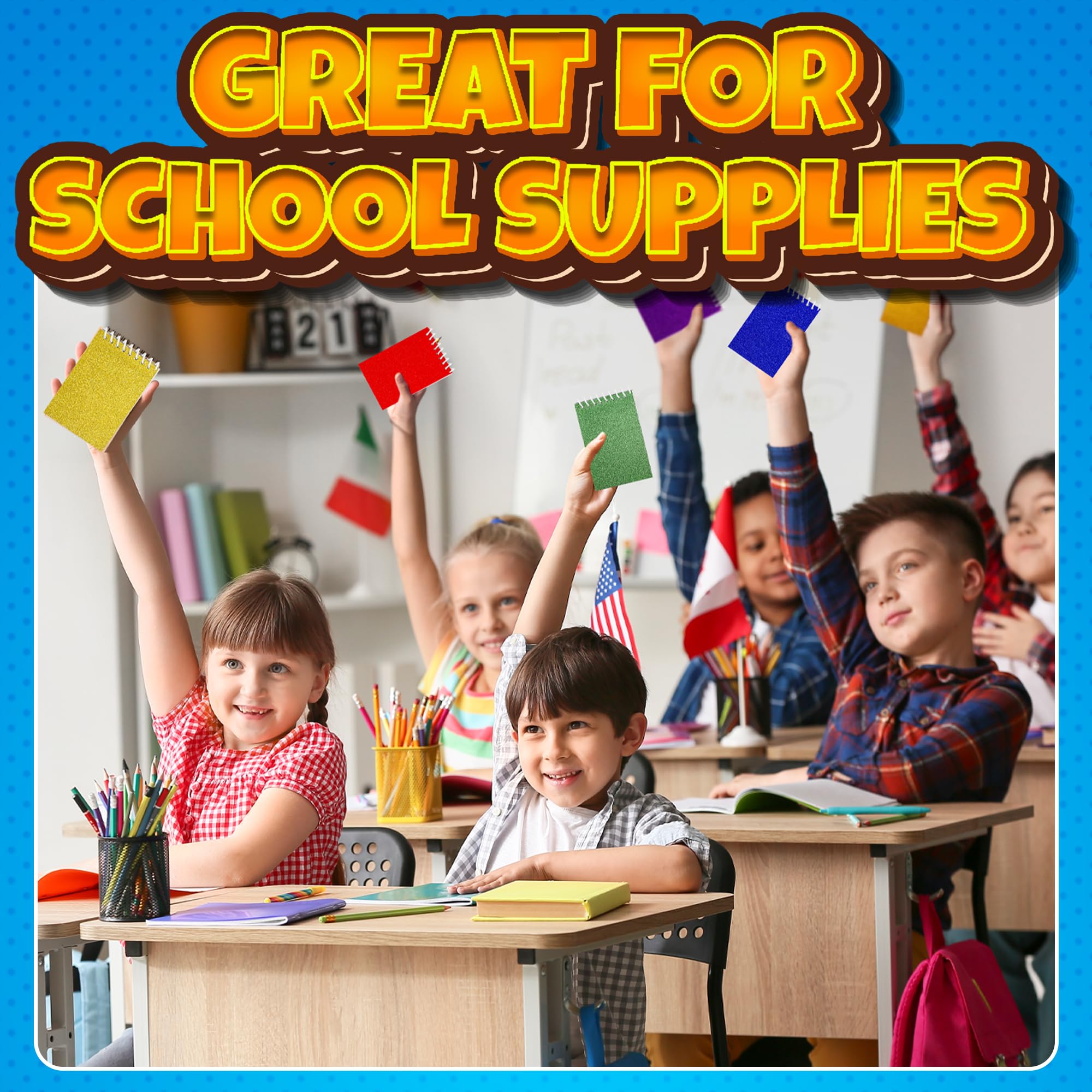 Bedwina Mini Prism Spiral Notepads - (Bulk Pack of 24) Small Pocket Mini Notepads for Kids, 2.5 Inch x 3.6 Inch - Spiral Sketch Memo Note Pads for Party Favor Gifts and Goodie Bags