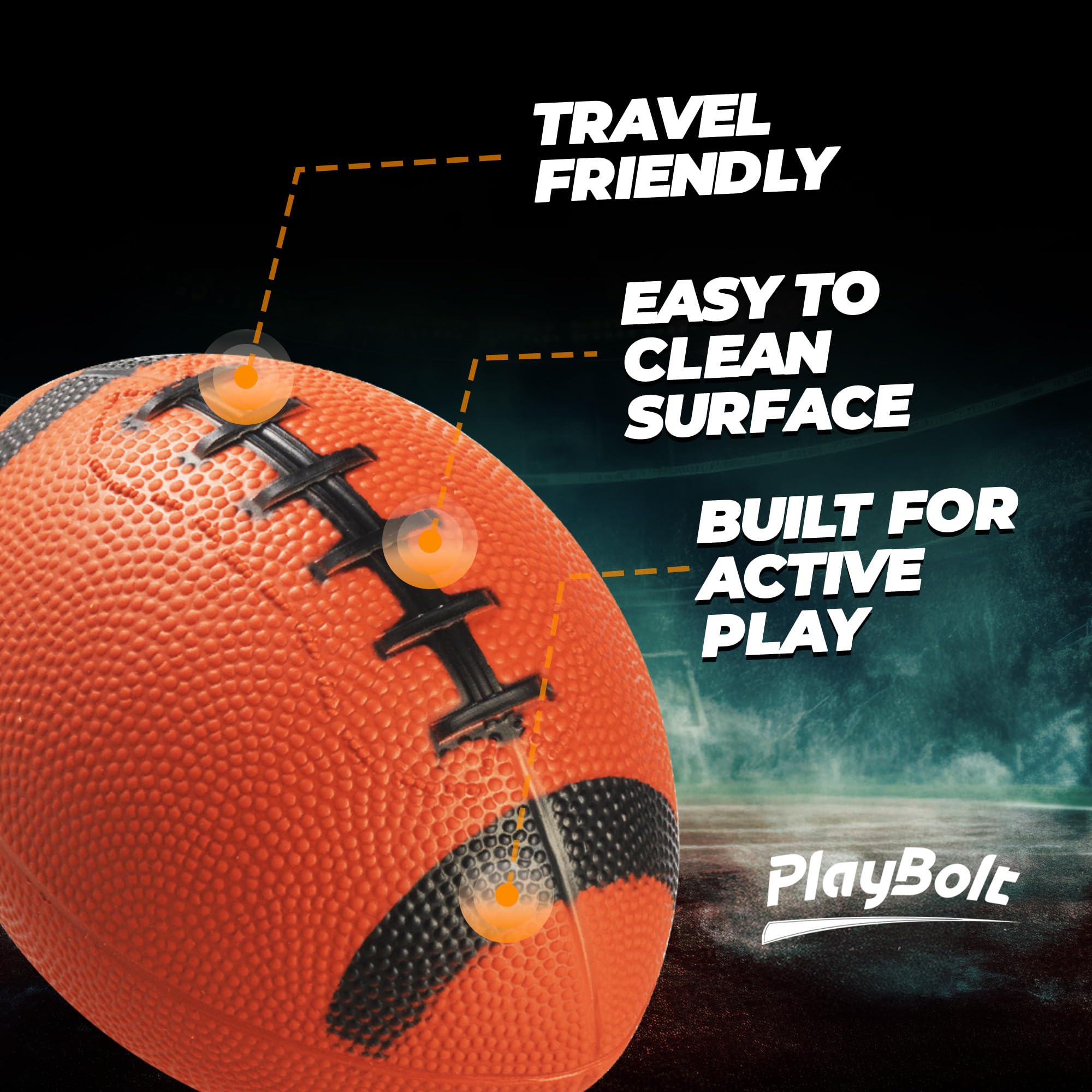 6-Inch Mini Footballs for Kids (Pack of 5) - Inflatable PVC Football Toys for Boys & Girls with Hand Pump, Easy to Grip Small Sports Balls for Backyard, Recess, Party Favor, Indoor/Outdoor, Brown