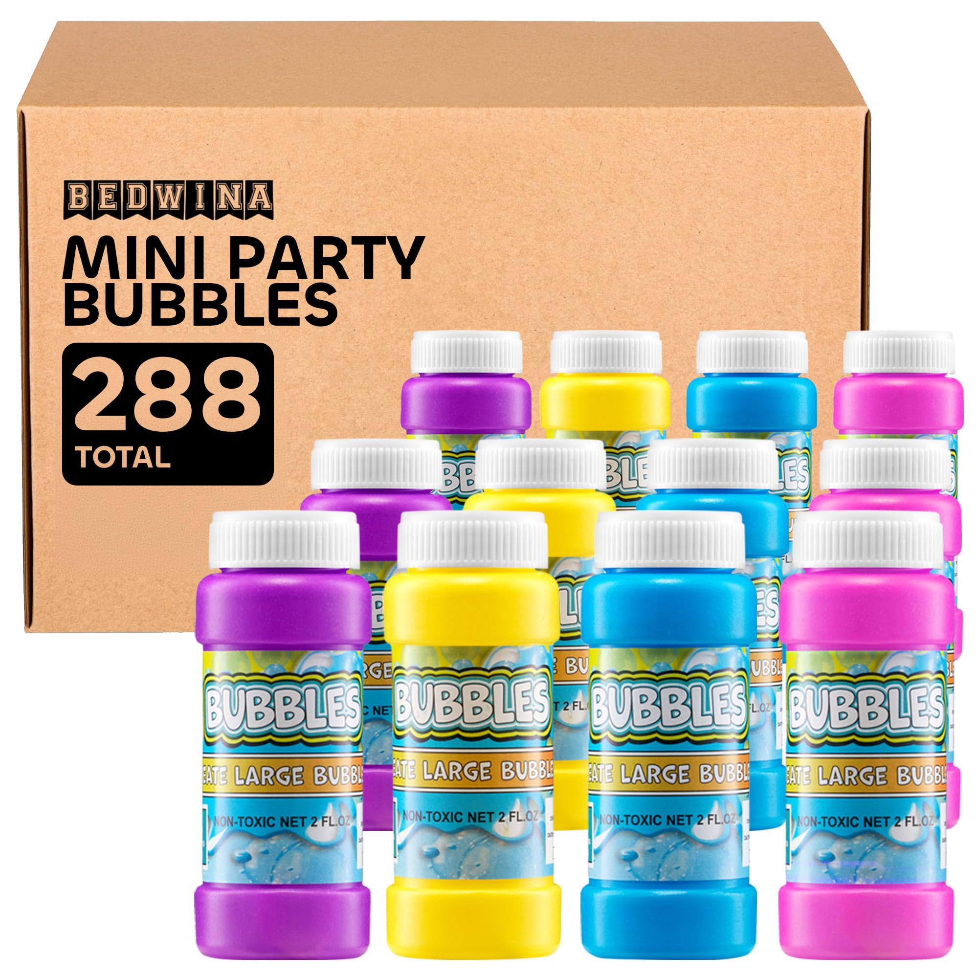 Bulk Pack of 288) Party Bubbles for Kids - 2-oz Bubbles Bulk