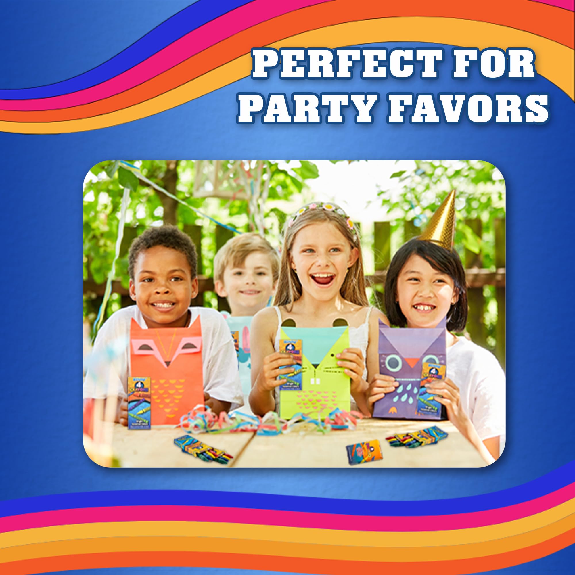 Bedwina Bulk Crayons - 288 Crayons - (Case of 72 4-Packs) Premium Coloring Colors for Kids and Toddlers, Non-Toxic, for Party Favors, Restaurants, Prizes, Goody Bags, Stocking Stuffers